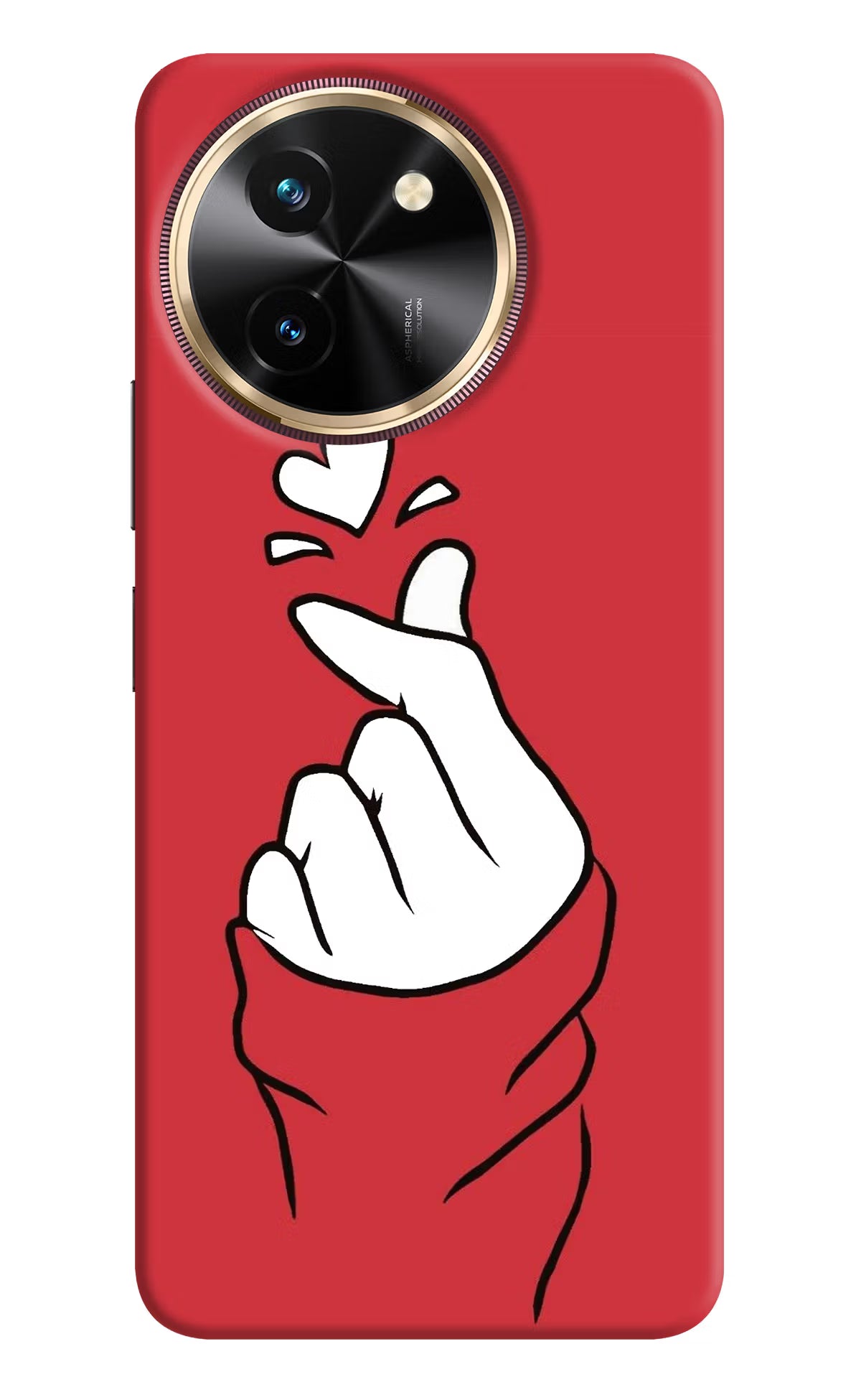 Korean Love Sign Vivo T3x Back Cover - Korean Love Sign Vivo T3x Hard Case Back Cover by Casekaro Korean Love Sign Vivo T3x Hard Case Back Cover by Casekaro