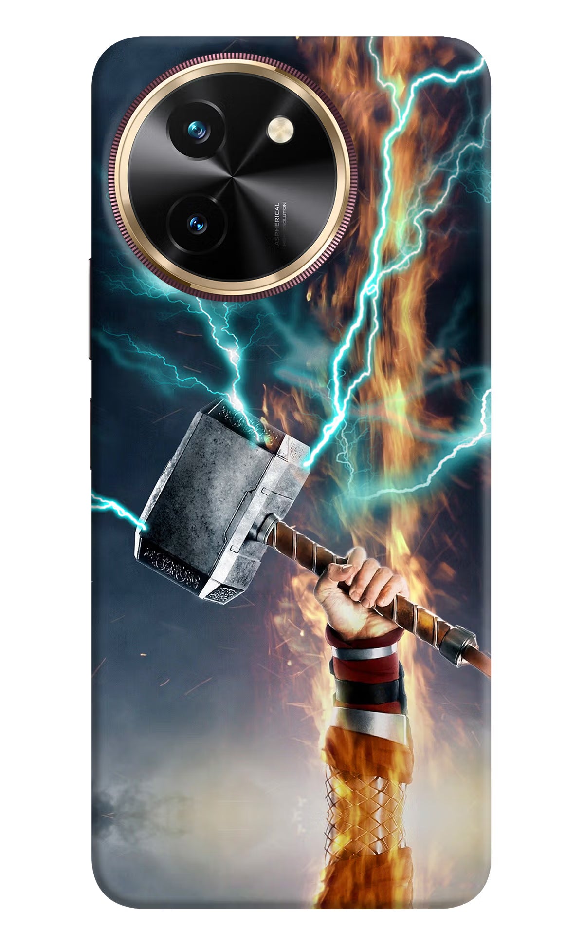 Thor Hammer Mjolnir Vivo T3x Back Cover - Thor Hammer Mjolnir Vivo T3x Hard Case Back Cover by Casekaro Thor Hammer Mjolnir Vivo T3x Hard Case Back Cover by Casekaro