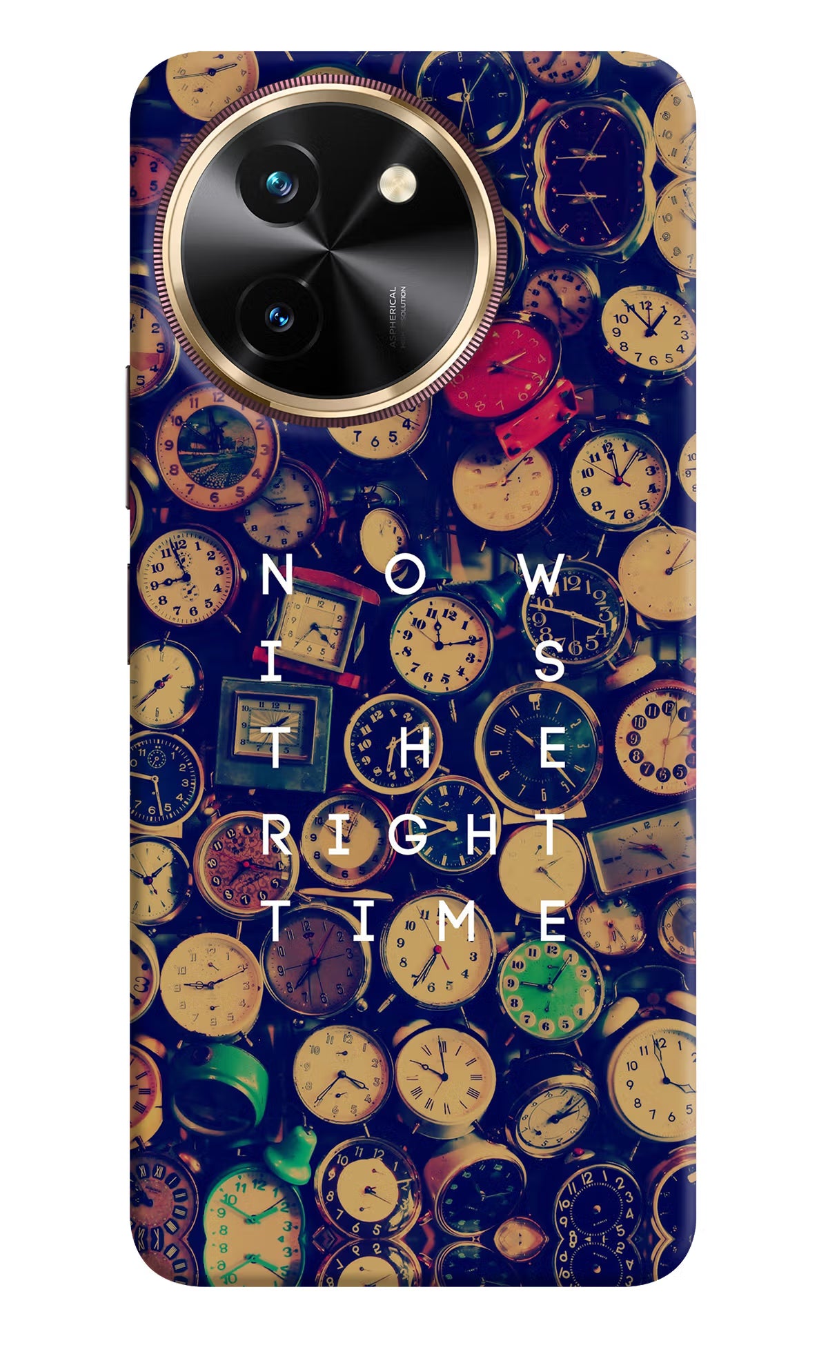 Now is the Right Time Quote Vivo T3x Back Cover - Now is the Right Time Quote Vivo T3x Hard Case Back Cover by Casekaro Now is the Right Time Quote Vivo T3x Hard Case Back Cover by Casekaro