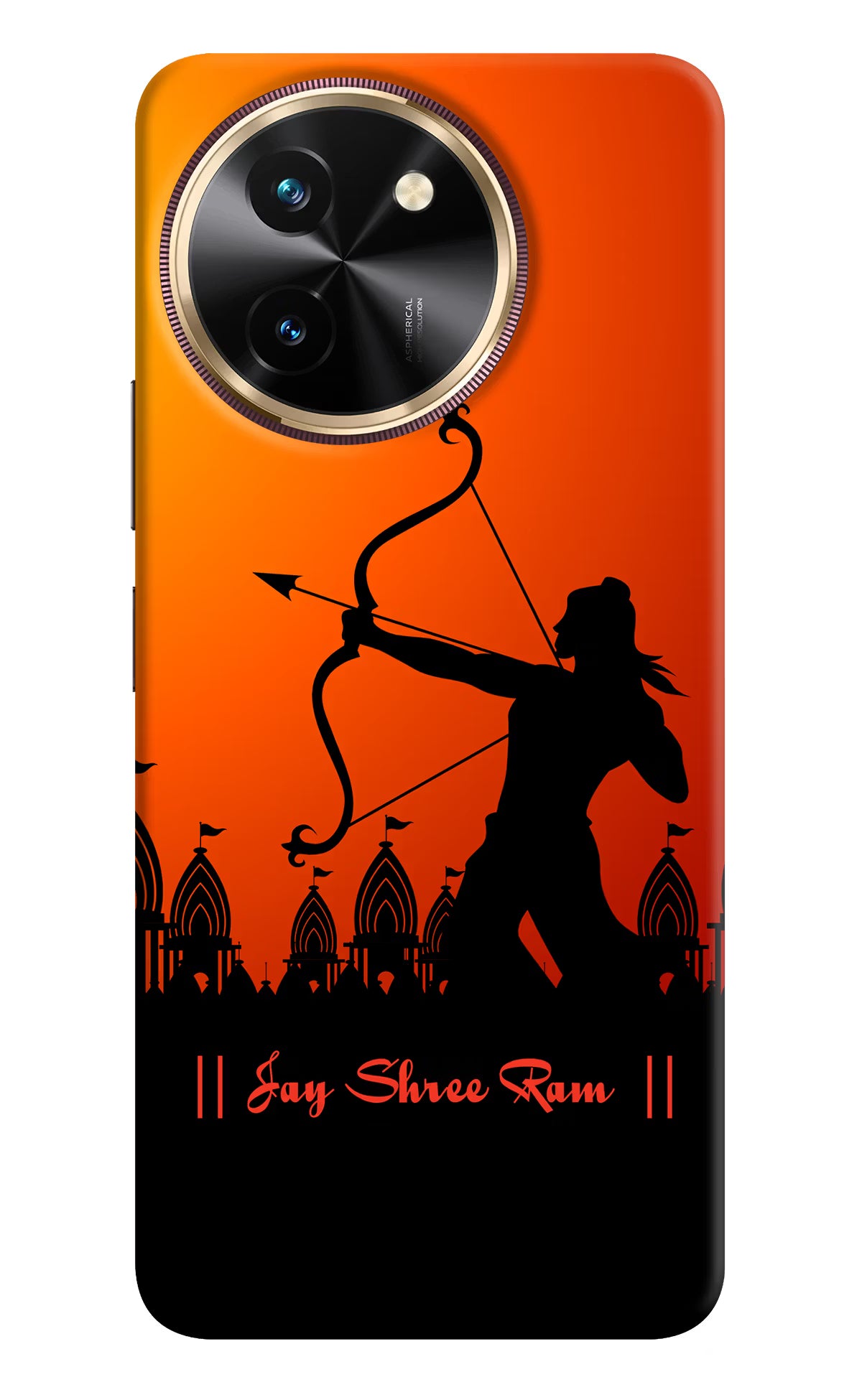 Lord Ram - 4 Vivo T3x Back Cover - Lord Ram - 4 Vivo T3x Hard Case Back Cover by Casekaro Lord Ram - 4 Vivo T3x Hard Case Back Cover by Casekaro