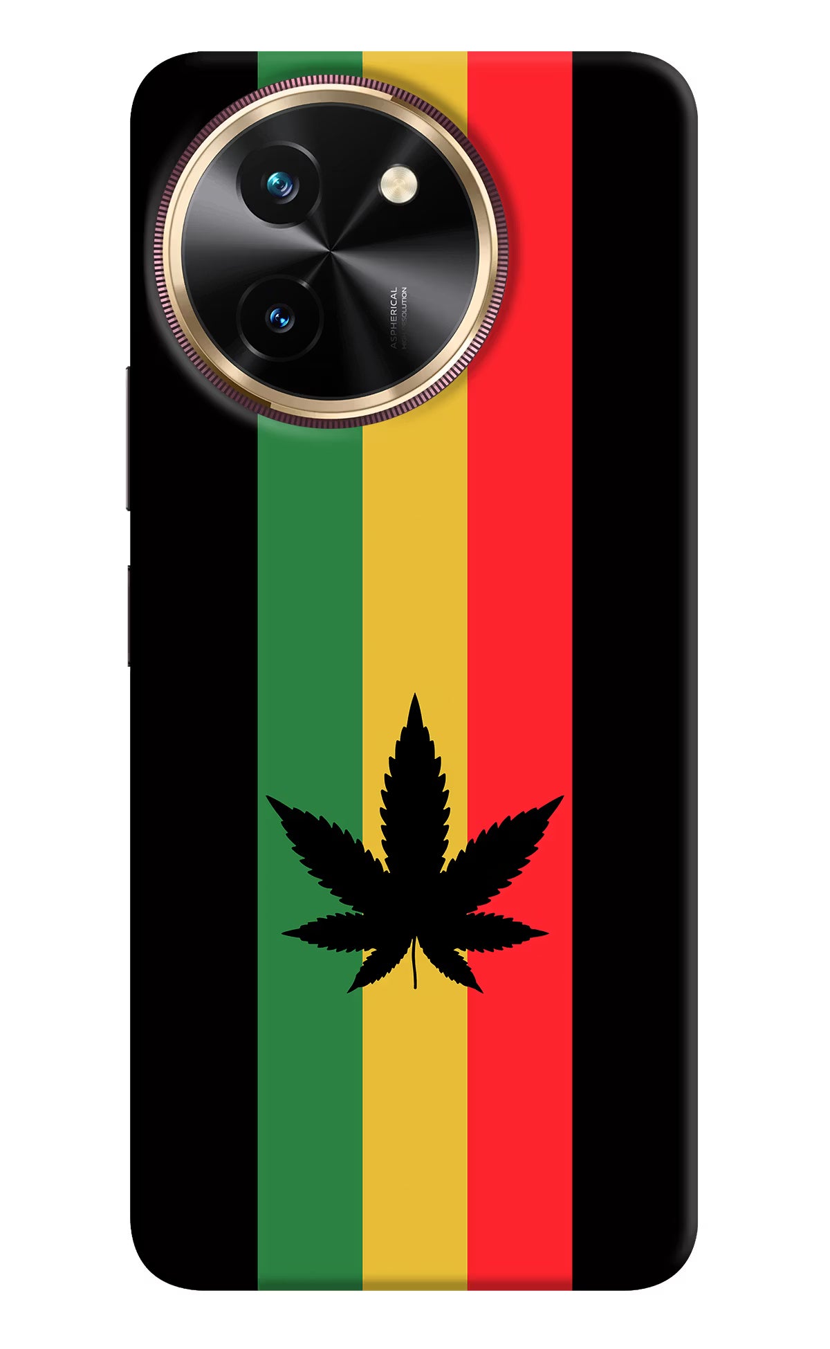 Weed Flag Vivo T3x Back Cover - Weed Flag Vivo T3x Hard Case Back Cover by Casekaro Weed Flag Vivo T3x Hard Case Back Cover by Casekaro