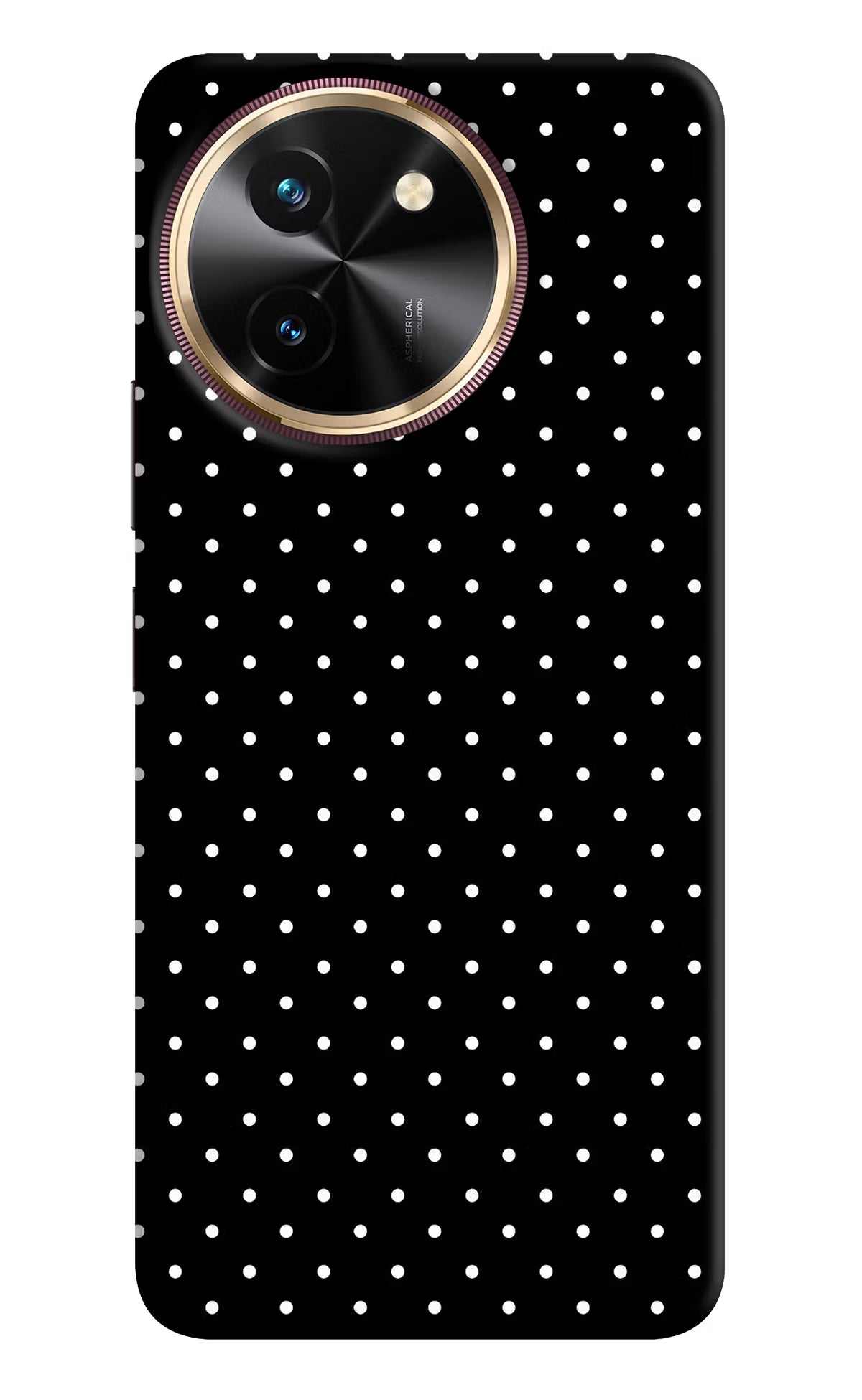 White Dots Vivo T3x Back Cover - White Dots Vivo T3x Hard Case Back Cover by Casekaro White Dots Vivo T3x Hard Case Back Cover by Casekaro