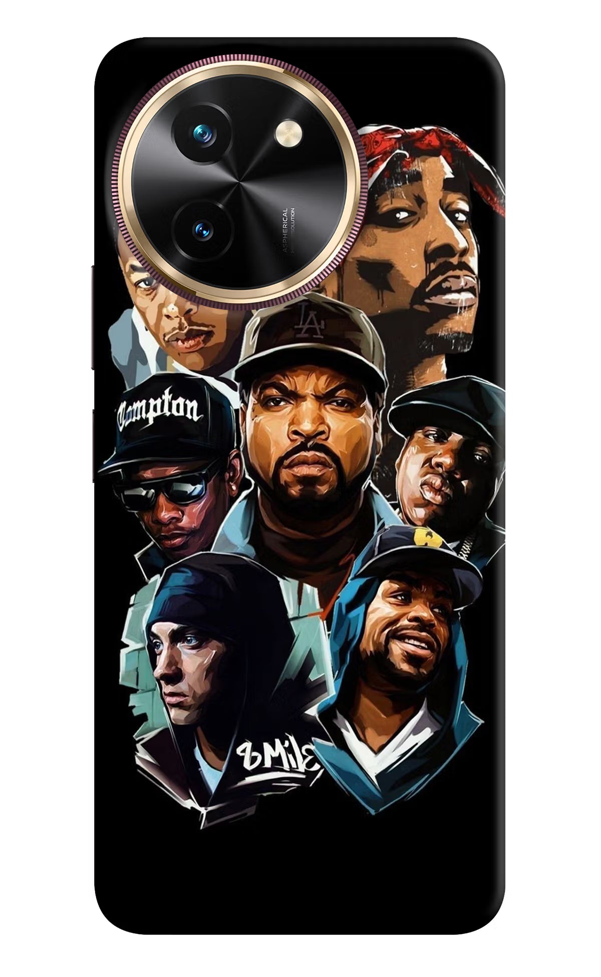 Rappers Vivo T3x Back Cover - Rappers Vivo T3x Hard Case Back Cover by Casekaro Rappers Vivo T3x Hard Case Back Cover by Casekaro