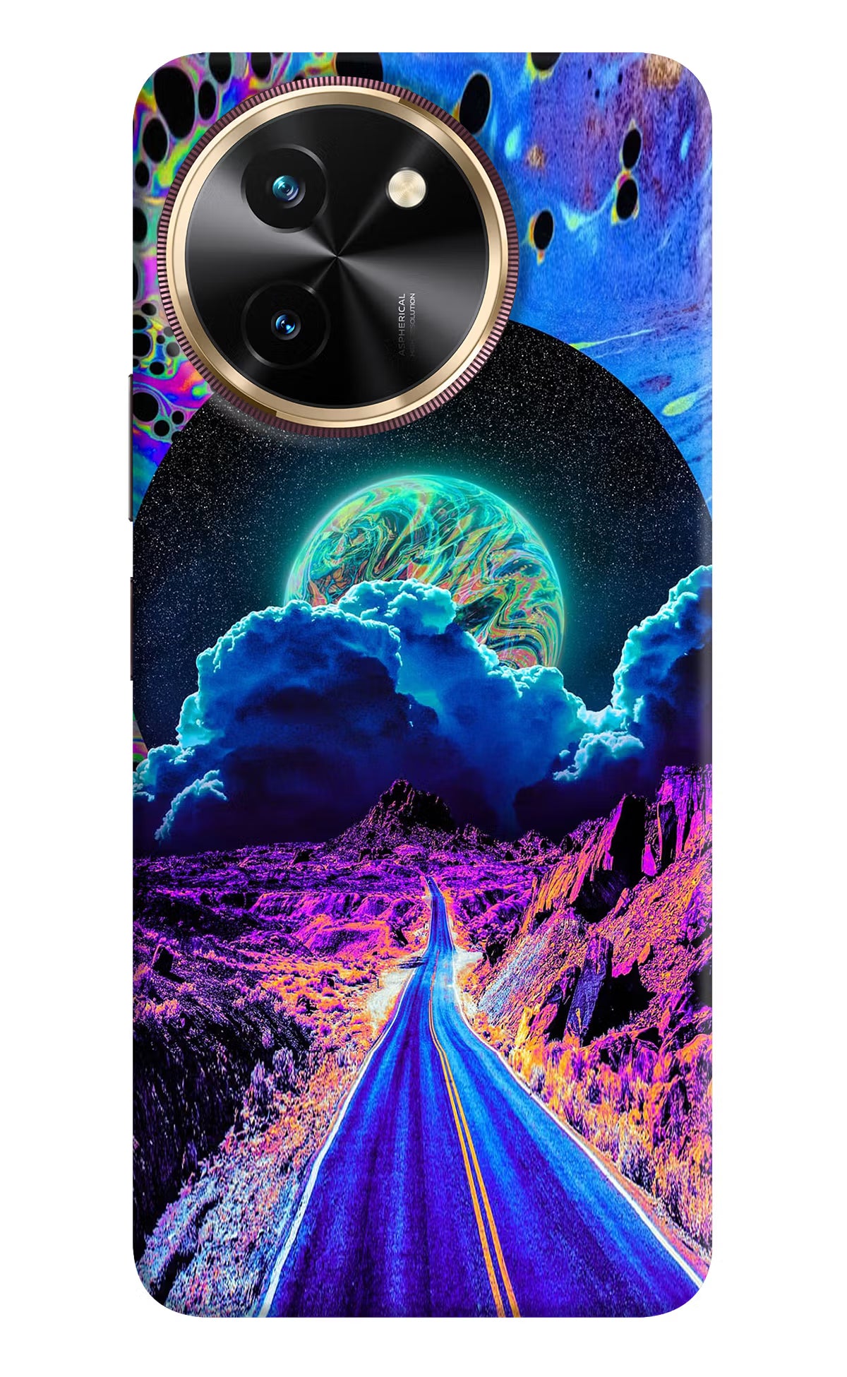 Psychedelic Painting Vivo T3x Back Cover - Psychedelic Painting Vivo T3x Hard Case Back Cover by Casekaro Psychedelic Painting Vivo T3x Hard Case Back Cover by Casekaro