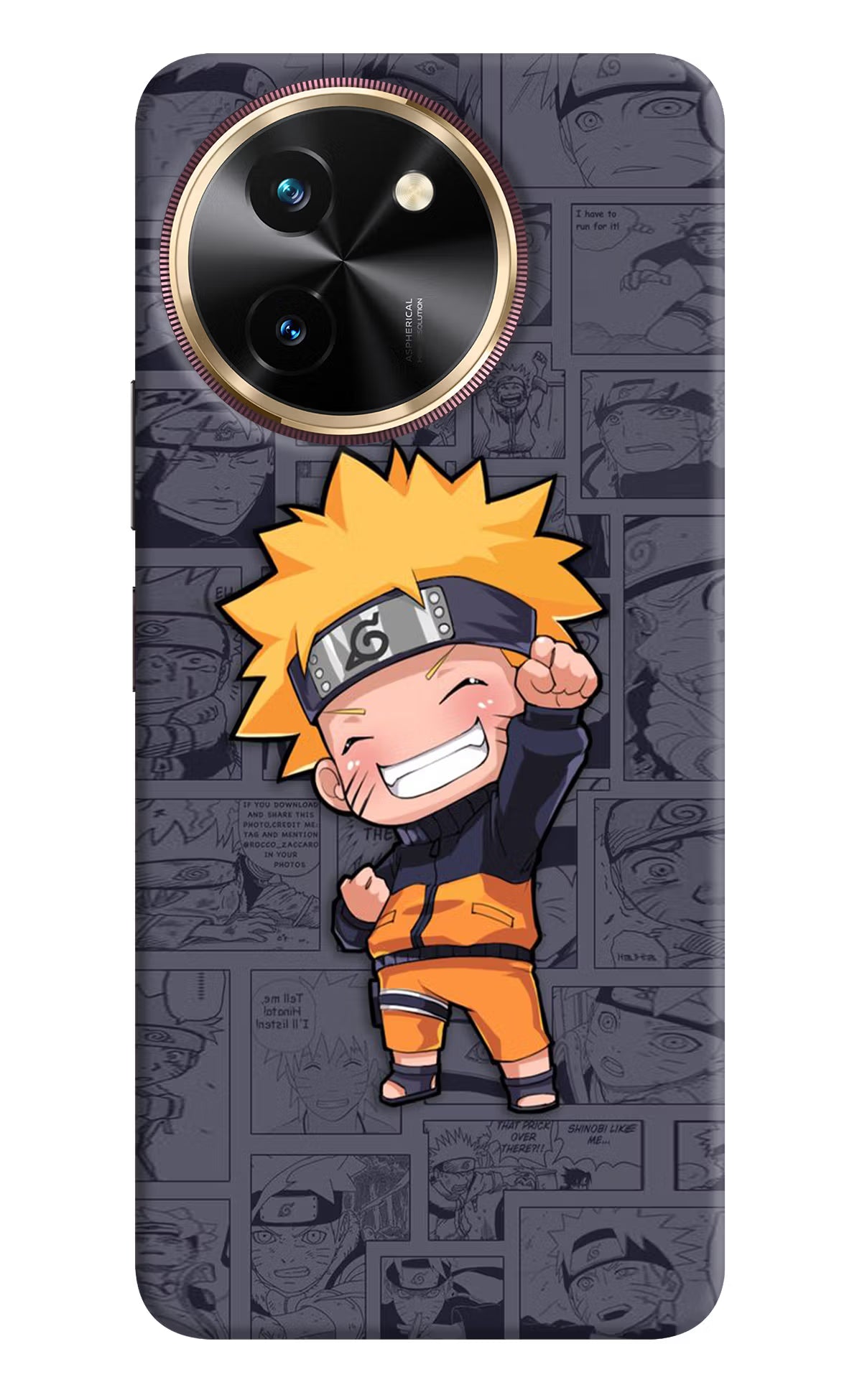 Chota Naruto Vivo T3x Back Cover - Chota Naruto Vivo T3x Hard Case Back Cover by Casekaro Chota Naruto Vivo T3x Hard Case Back Cover by Casekaro