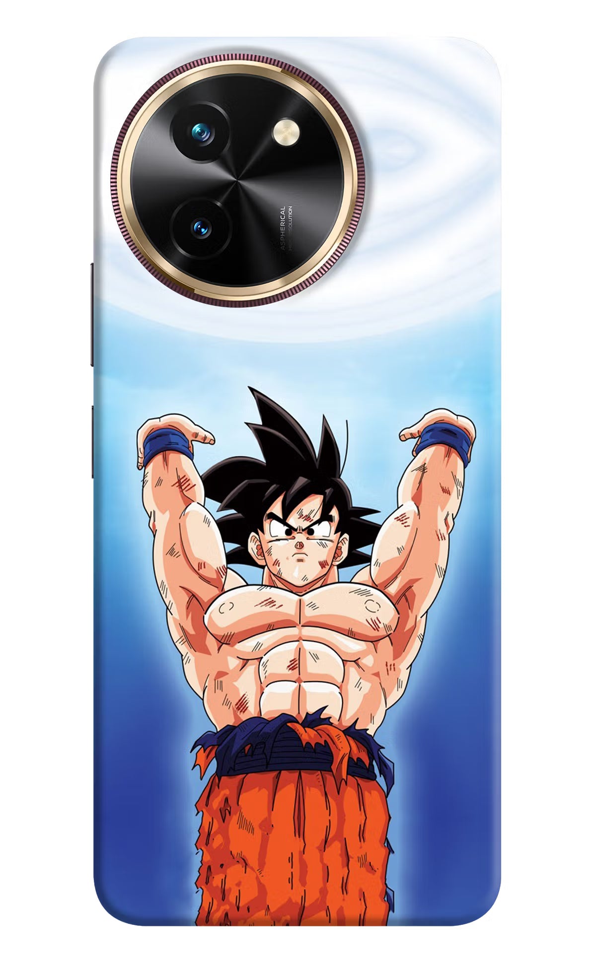Goku Power Vivo T3x Back Cover - Goku Power Vivo T3x Hard Case Back Cover by Casekaro Goku Power Vivo T3x Hard Case Back Cover by Casekaro