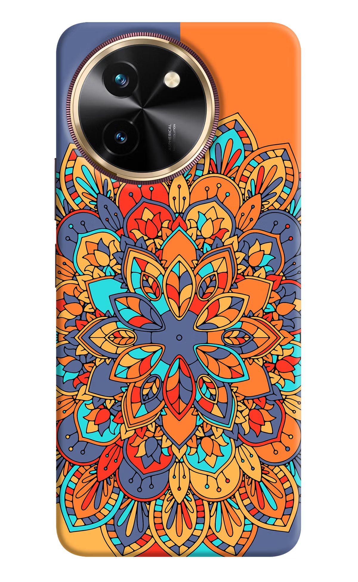 Color Mandala Vivo T3x Back Cover - Color Mandala Vivo T3x Hard Case Back Cover by Casekaro Color Mandala Vivo T3x Hard Case Back Cover by Casekaro