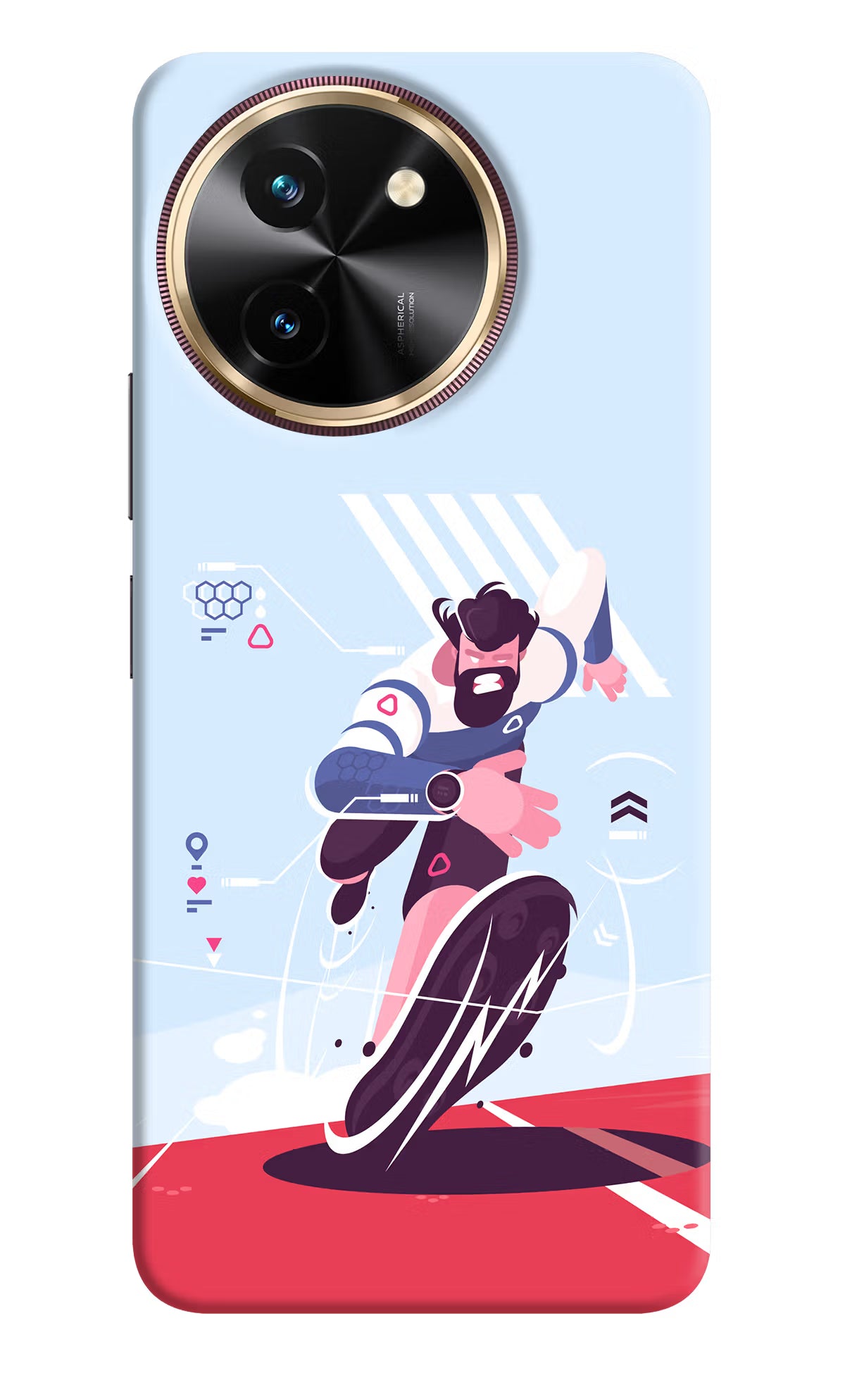 Run Pro Vivo T3x Back Cover - Run Pro Vivo T3x Hard Case Back Cover by Casekaro Run Pro Vivo T3x Hard Case Back Cover by Casekaro