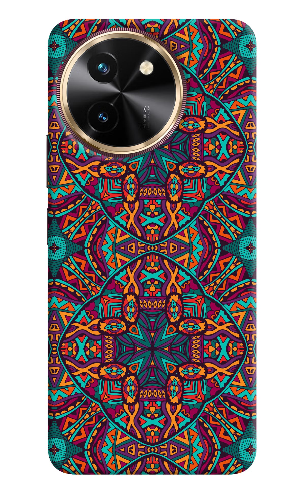 Colour Mandala Vivo T3x Back Cover - Colour Mandala Vivo T3x Hard Case Back Cover by Casekaro Colour Mandala Vivo T3x Hard Case Back Cover by Casekaro