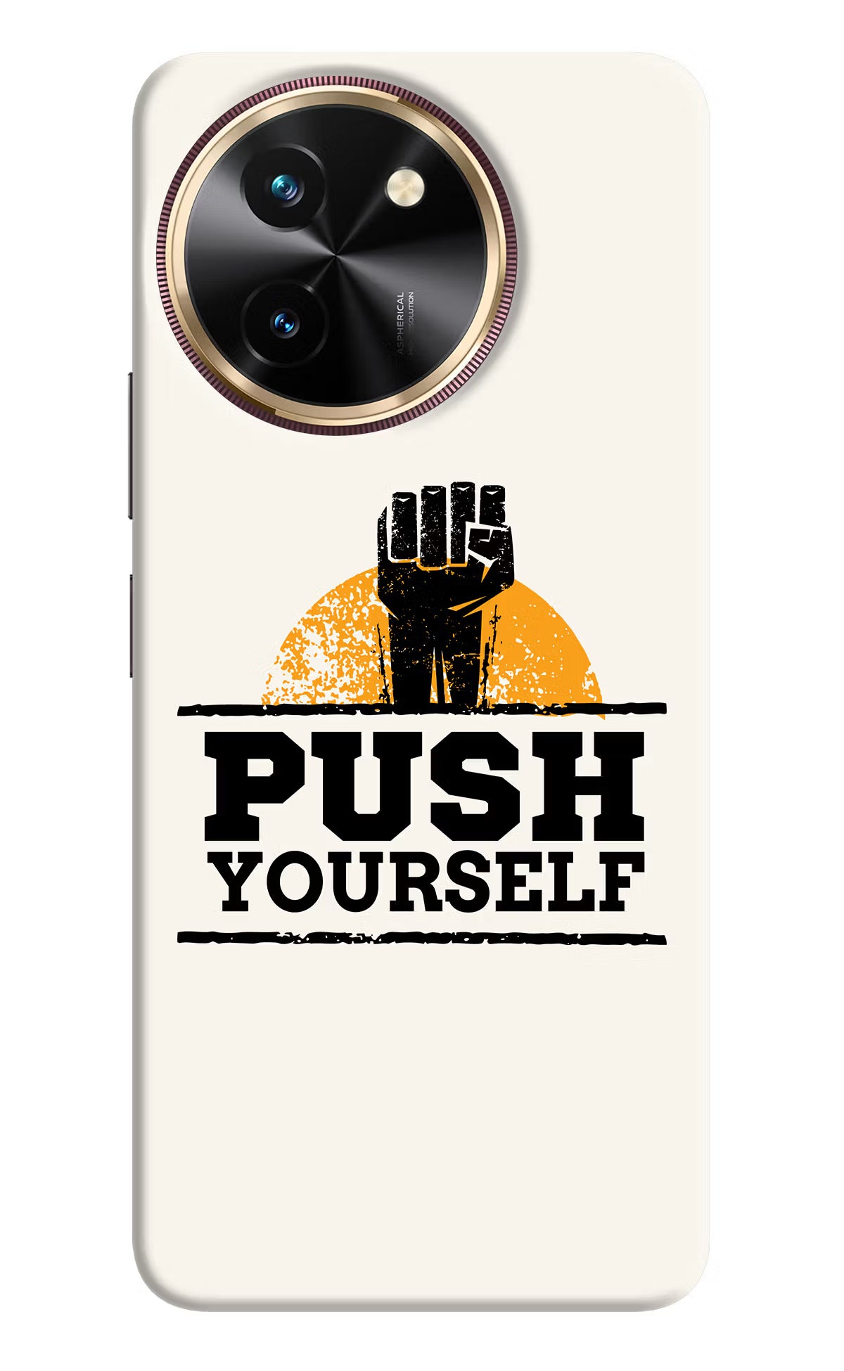 Push Yourself Vivo T3x Back Cover - Push Yourself Vivo T3x Hard Case Back Cover by Casekaro Push Yourself Vivo T3x Hard Case Back Cover by Casekaro