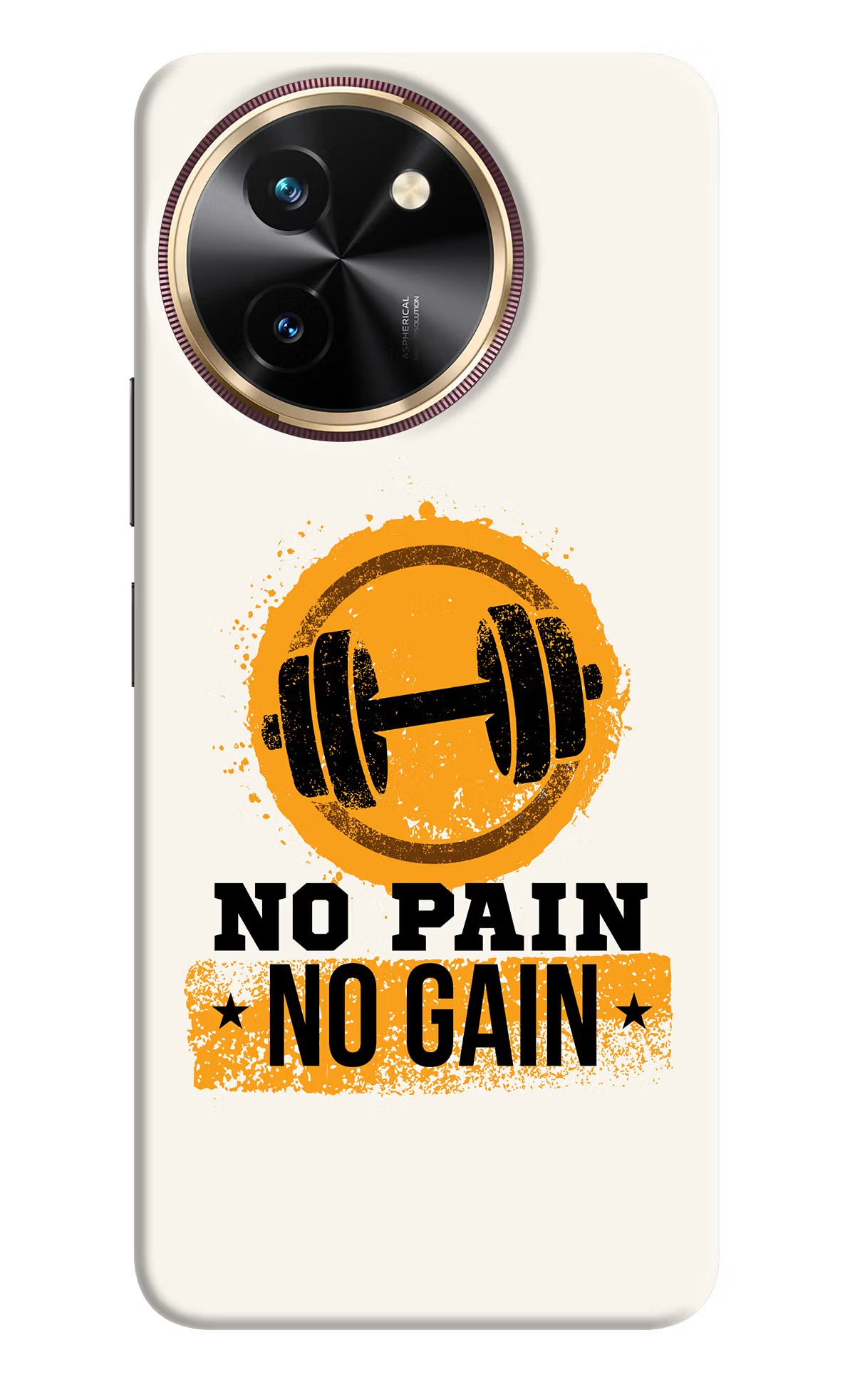 No Pain No Gain Vivo T3x Back Cover - No Pain No Gain Vivo T3x Hard Case Back Cover by Casekaro No Pain No Gain Vivo T3x Hard Case Back Cover by Casekaro