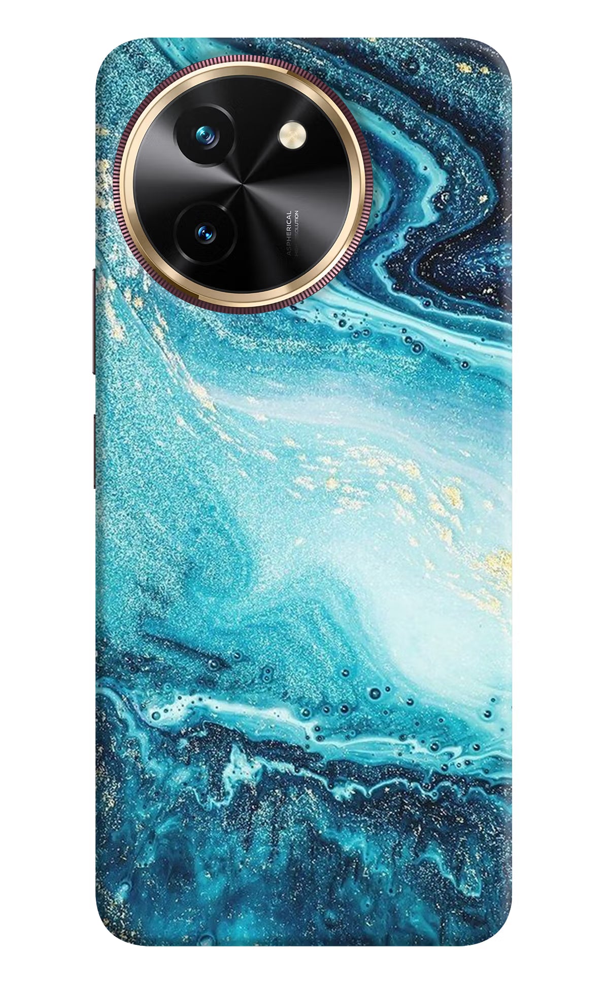 Blue Glitter Marble Vivo T3x Back Cover - Blue Glitter Marble Vivo T3x Hard Case Back Cover by Casekaro Blue Glitter Marble Vivo T3x Hard Case Back Cover by Casekaro