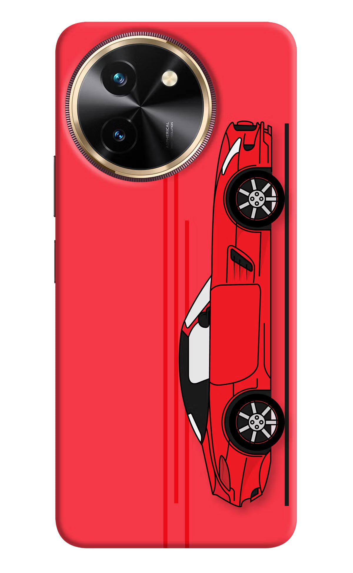 Red Velocity Vivo T3x Back Cover - Red Velocity Vivo T3x Hard Case Back Cover by Casekaro Red Velocity Vivo T3x Hard Case Back Cover by Casekaro