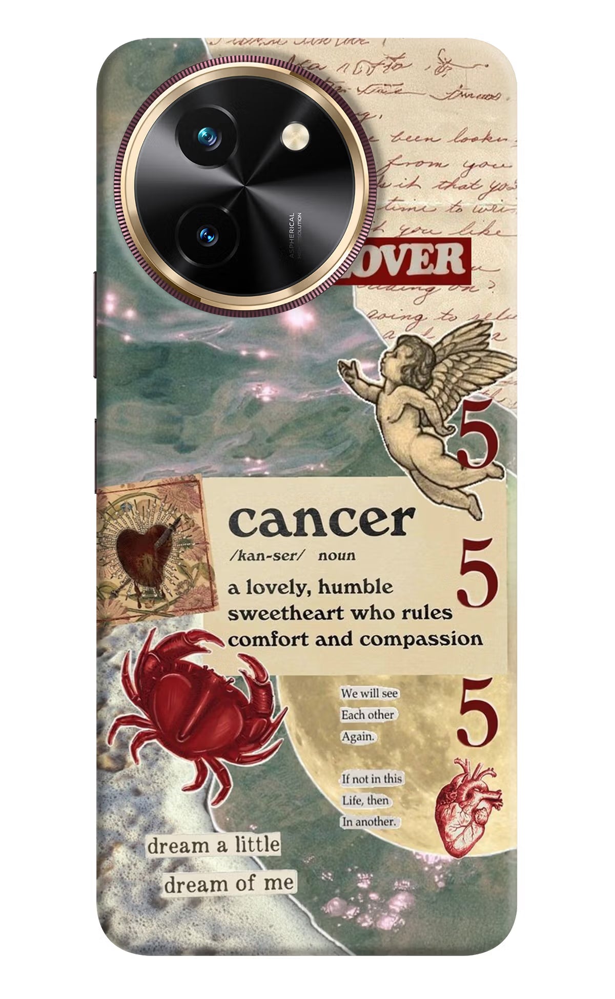 Cancer Zodiac Vivo T3x Back Cover - Cancer Zodiac Vivo T3x Hard Case Back Cover by Casekaro Cancer Zodiac Vivo T3x Hard Case Back Cover by Casekaro