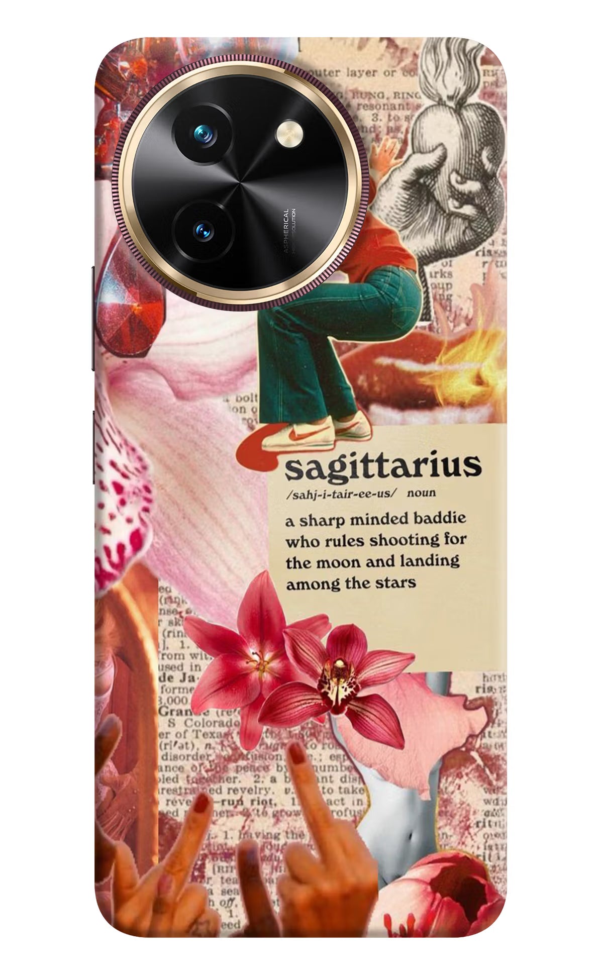 Sagittarius Zodiac Vivo T3x Back Cover - Sagittarius Zodiac Vivo T3x Hard Case Back Cover by Casekaro Sagittarius Zodiac Vivo T3x Hard Case Back Cover by Casekaro