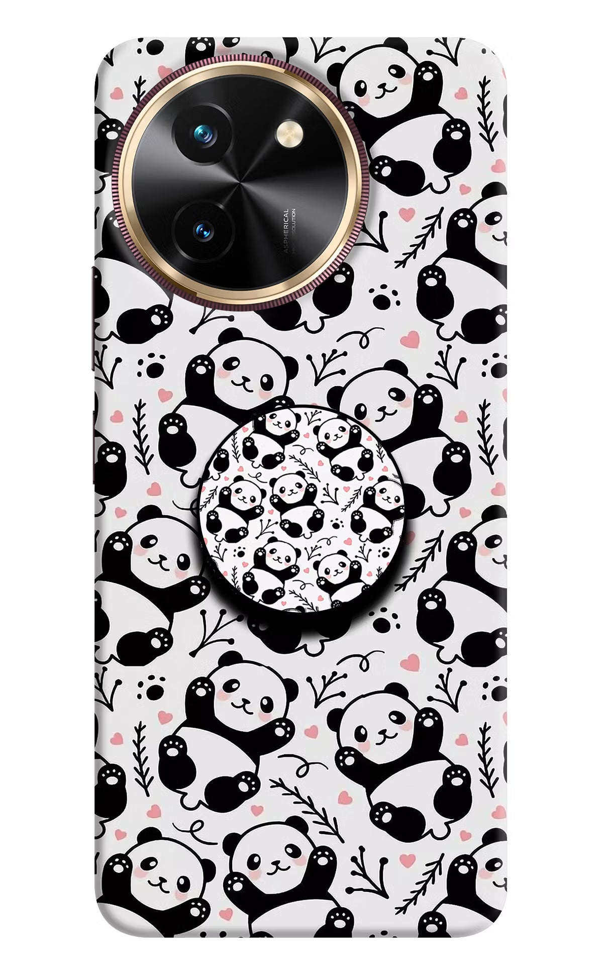 Cute Panda Vivo T3x Pop Case - Cute Panda Vivo T3x Pop Case by Casekaro Cute Panda Vivo T3x Pop Case by Casekaro