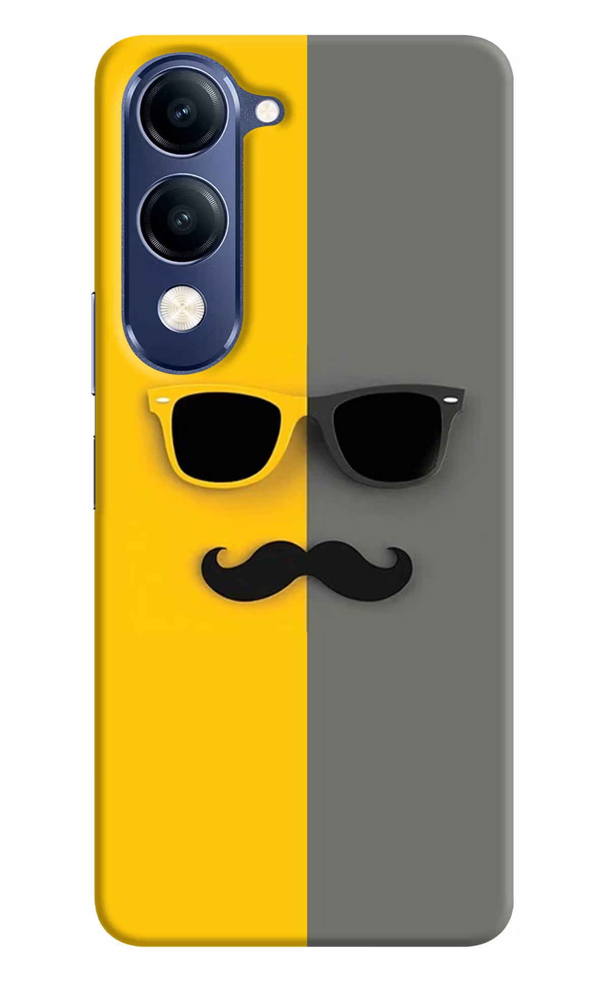 Sunglasses with Mustache Vivo V40 Lite Back Cover - Sunglasses with Mustache Vivo V40 Lite Hard Case Back Cover by Casekaro Sunglasses with Mustache Vivo V40 Lite Hard Case Back Cover by Casekaro