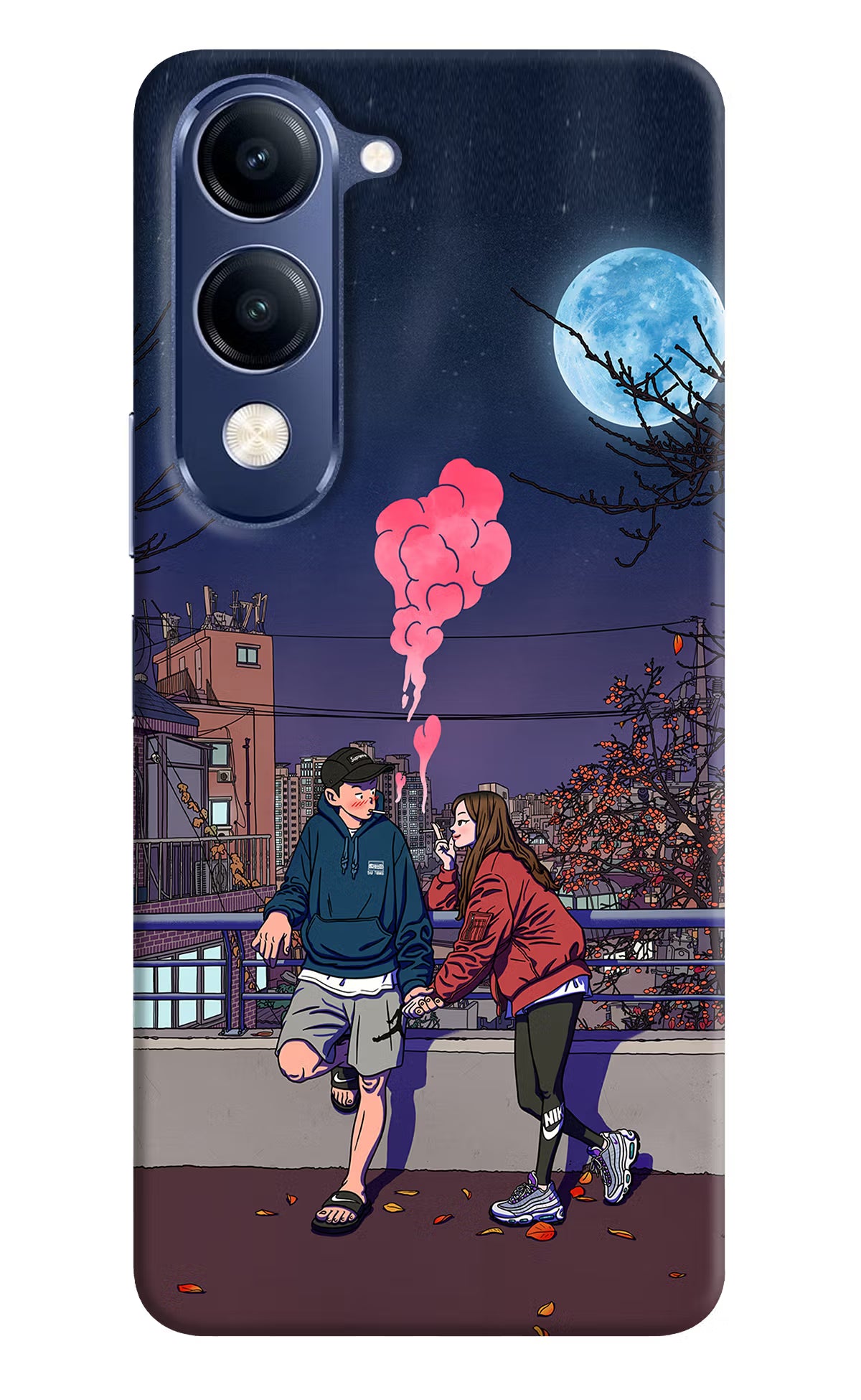 Chilling Couple Vivo V40 Lite Back Cover - Chilling Couple Vivo V40 Lite Hard Case Back Cover by Casekaro Chilling Couple Vivo V40 Lite Hard Case Back Cover by Casekaro