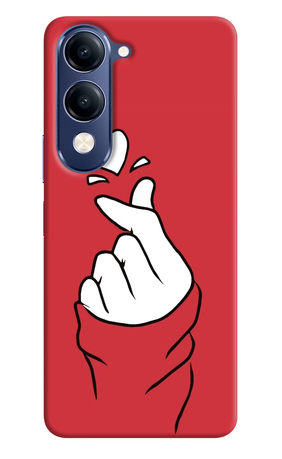 Korean Love Sign Vivo V40 Lite Back Cover - Korean Love Sign Vivo V40 Lite Hard Case Back Cover by Casekaro Korean Love Sign Vivo V40 Lite Hard Case Back Cover by Casekaro