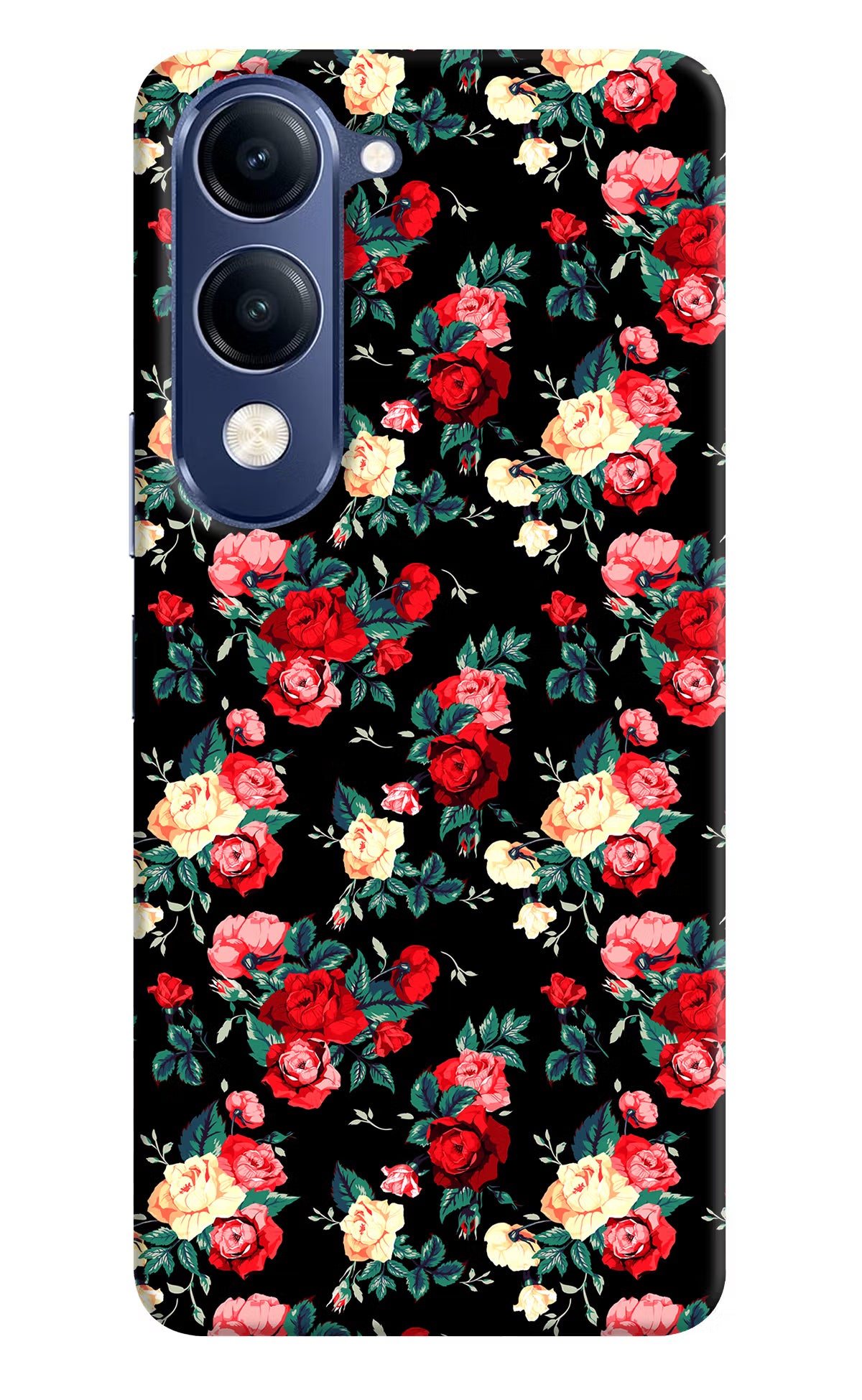 Rose Pattern Vivo V40 Lite Back Cover - Rose Pattern Vivo V40 Lite Hard Case Back Cover by Casekaro Rose Pattern Vivo V40 Lite Hard Case Back Cover by Casekaro