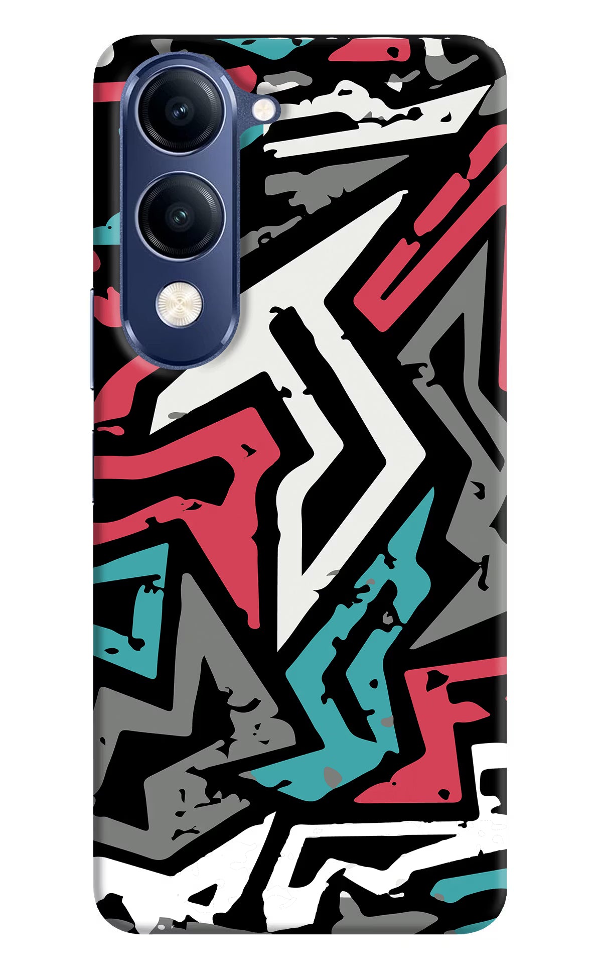 Geometric Graffiti Vivo V40 Lite Back Cover - Geometric Graffiti Vivo V40 Lite Hard Case Back Cover by Casekaro Geometric Graffiti Vivo V40 Lite Hard Case Back Cover by Casekaro
