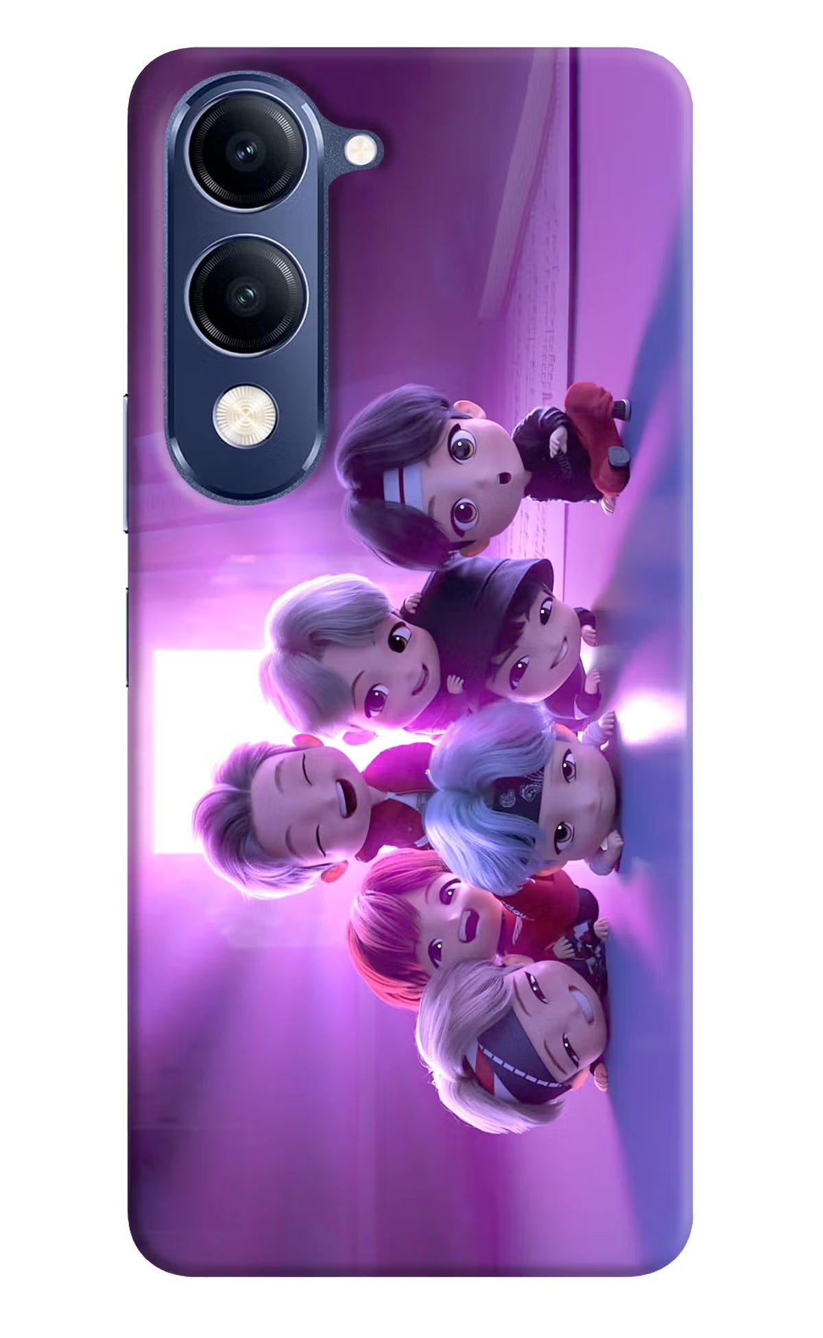 BTS Chibi Vivo V40 Lite Back Cover - BTS Chibi Vivo V40 Lite Hard Case Back Cover by Casekaro BTS Chibi Vivo V40 Lite Hard Case Back Cover by Casekaro