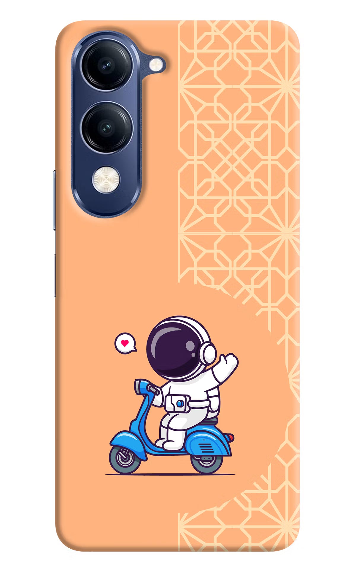Cute Astronaut Riding Vivo V40 Lite Back Cover - Cute Astronaut Riding Vivo V40 Lite Hard Case Back Cover by Casekaro Cute Astronaut Riding Vivo V40 Lite Hard Case Back Cover by Casekaro