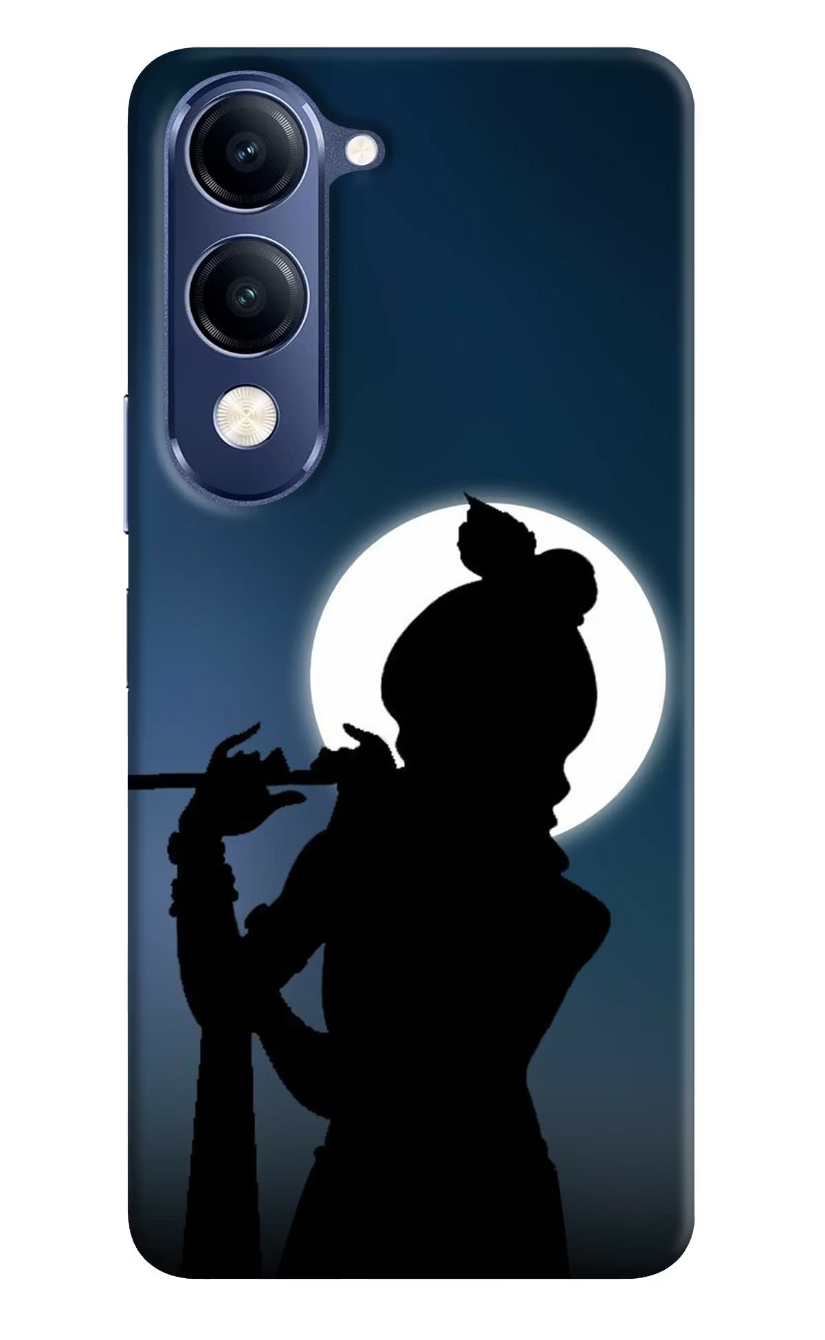 Shri Krishna Silhouette Vivo V40 Lite Back Cover - Shri Krishna Silhouette Vivo V40 Lite Hard Case Back Cover by Casekaro Shri Krishna Silhouette Vivo V40 Lite Hard Case Back Cover by Casekaro