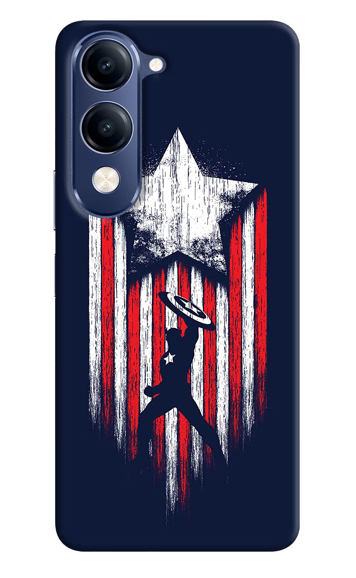 Captain America Marvel Art Vivo V40 Lite Back Cover - Captain America Marvel Art Vivo V40 Lite Hard Case Back Cover by Casekaro Captain America Marvel Art Vivo V40 Lite Hard Case Back Cover by Casekaro