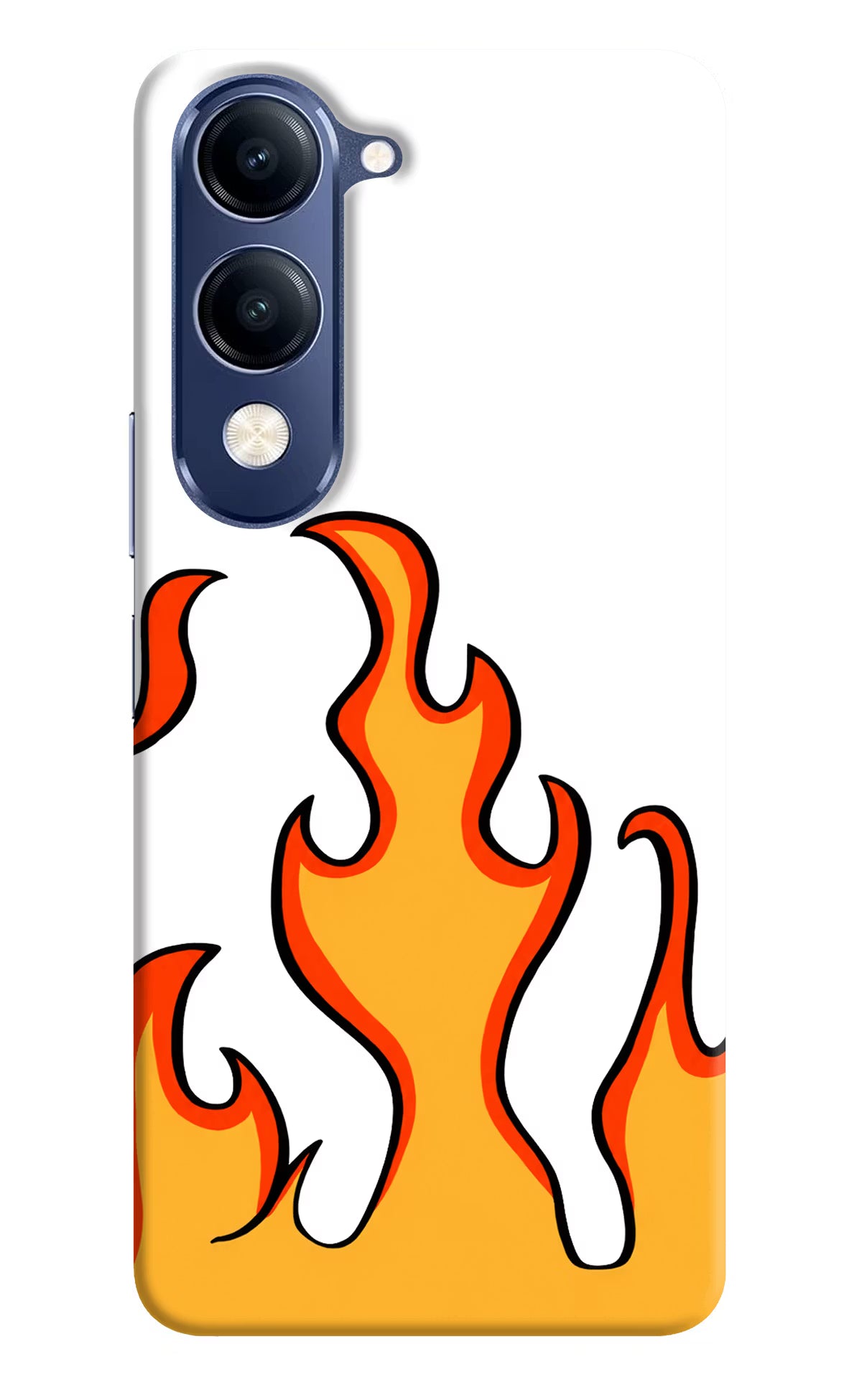 Fired Up – White Vivo V40 Lite Back Cover - Fired Up – White Vivo V40 Lite Hard Case Back Cover by Casekaro Fired Up – White Vivo V40 Lite Hard Case Back Cover by Casekaro