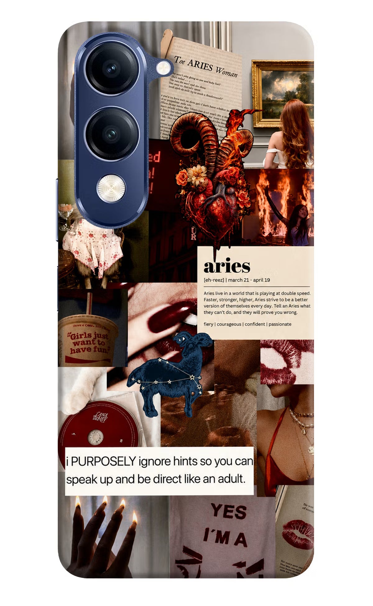 Zodiac Aries Vivo V40 Lite Back Cover - Zodiac Aries Vivo V40 Lite Back Cover Zodiac Aries Vivo V40 Lite Back Cover