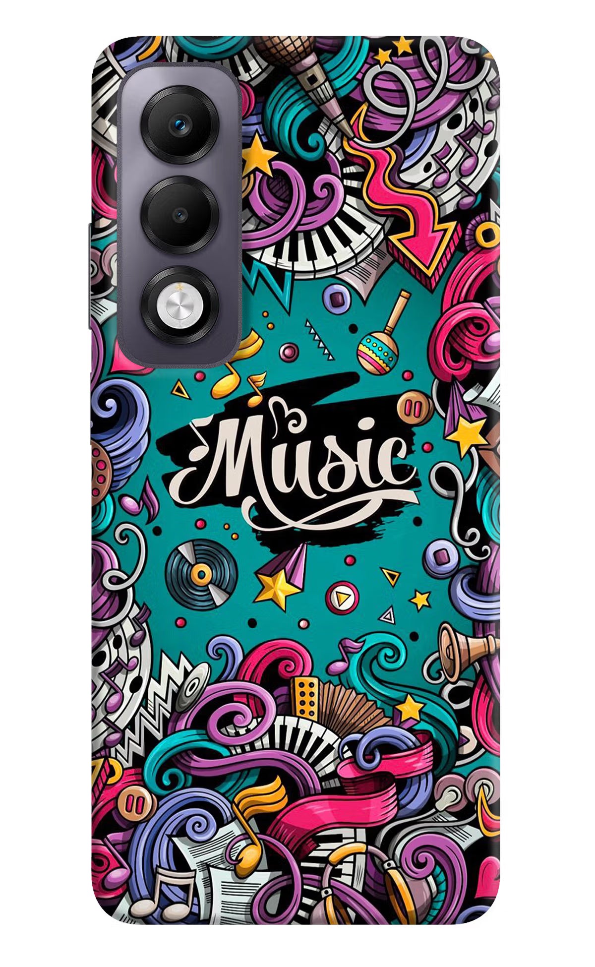 Music Graffiti Oppo K13x Back Cover - Music Graffiti Oppo K13x Back Cover Music Graffiti Oppo K13x Back Cover