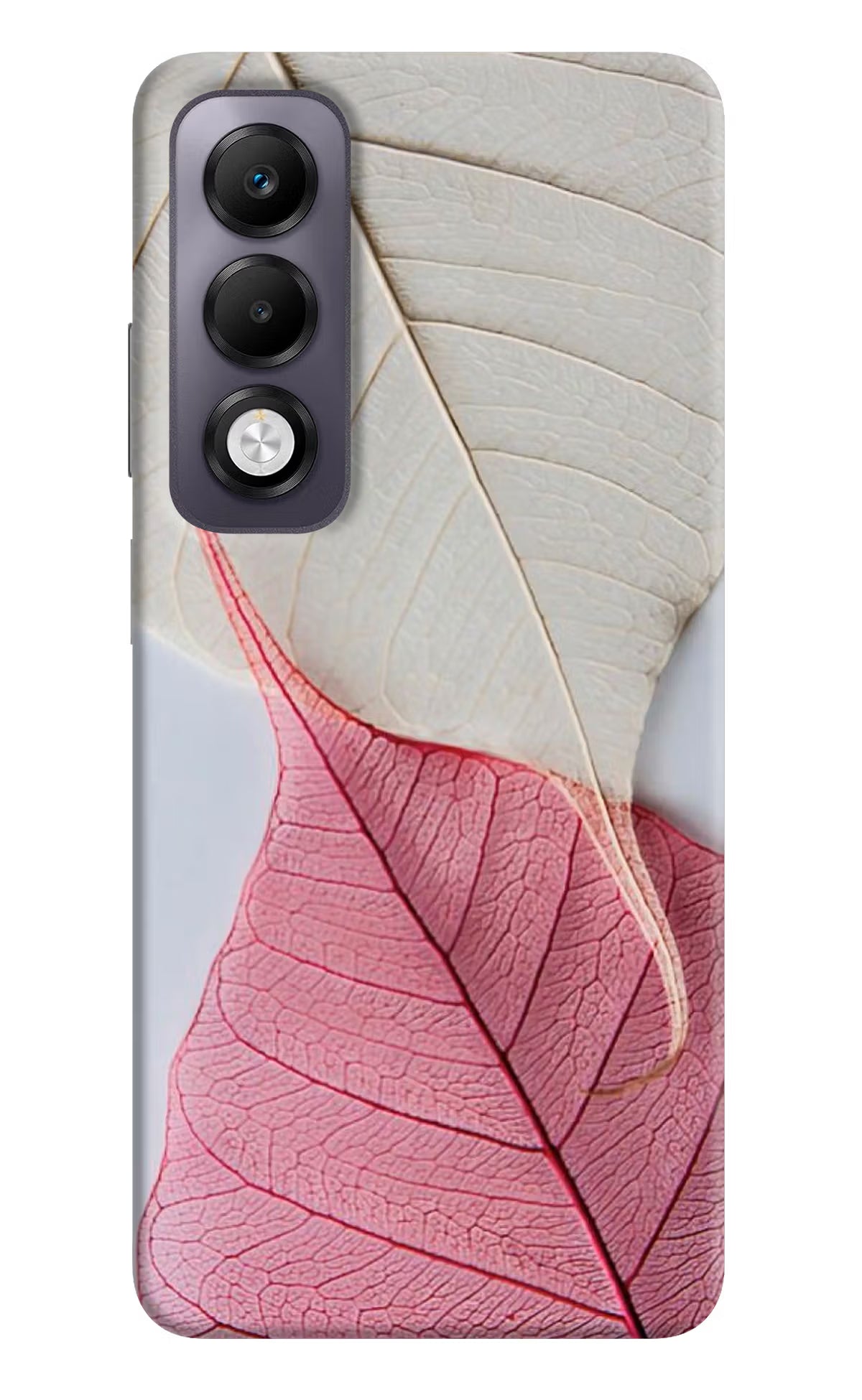 White Pink Leaf Oppo K13x Back Cover - White Pink Leaf Oppo K13x Back Cover White Pink Leaf Oppo K13x Back Cover