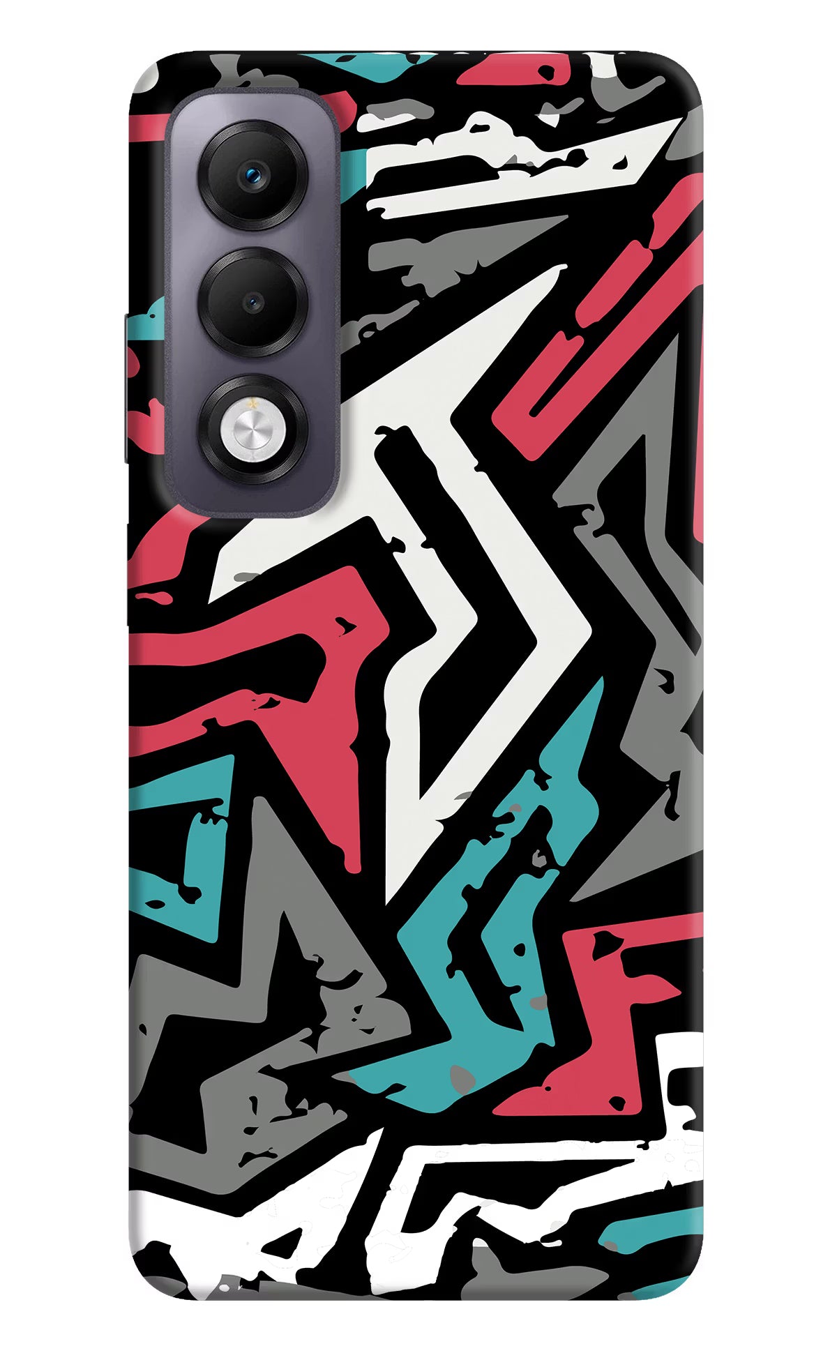 Geometric Graffiti Oppo K13x Back Cover - Geometric Graffiti Oppo K13x Back Cover Geometric Graffiti Oppo K13x Back Cover