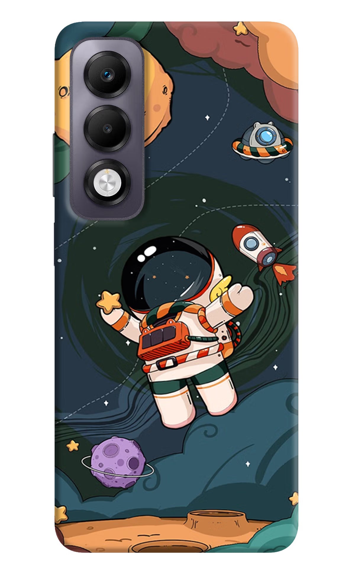 Cartoon Astronaut Oppo K13x Back Cover - Cartoon Astronaut Oppo K13x Back Cover Cartoon Astronaut Oppo K13x Back Cover