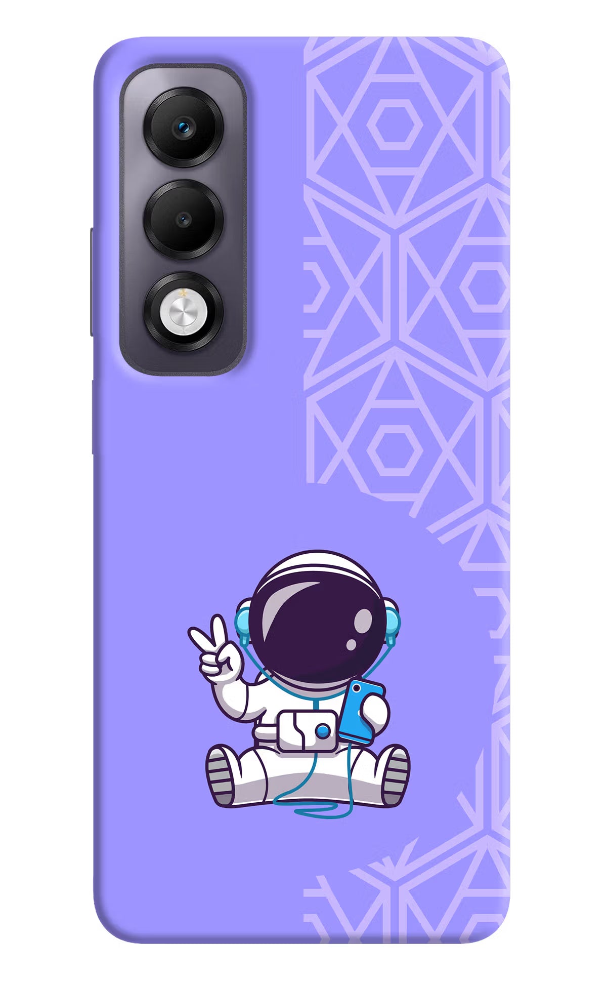 Cute Astronaut Chilling Oppo K13x Back Cover - Cute Astronaut Chilling Oppo K13x Back Cover Cute Astronaut Chilling Oppo K13x Back Cover