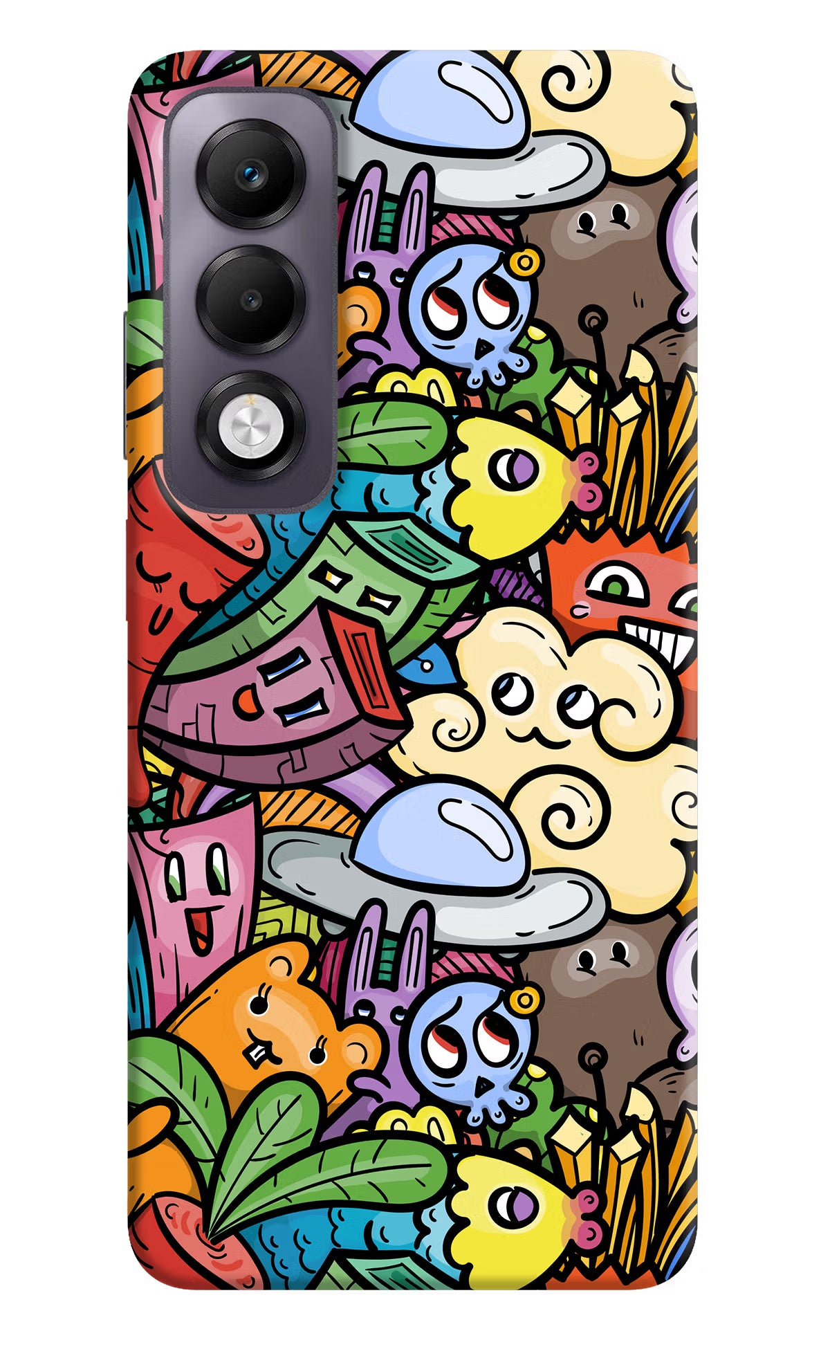 Veggie Doodle Oppo K13x Back Cover - Veggie Doodle Oppo K13x Back Cover Veggie Doodle Oppo K13x Back Cover