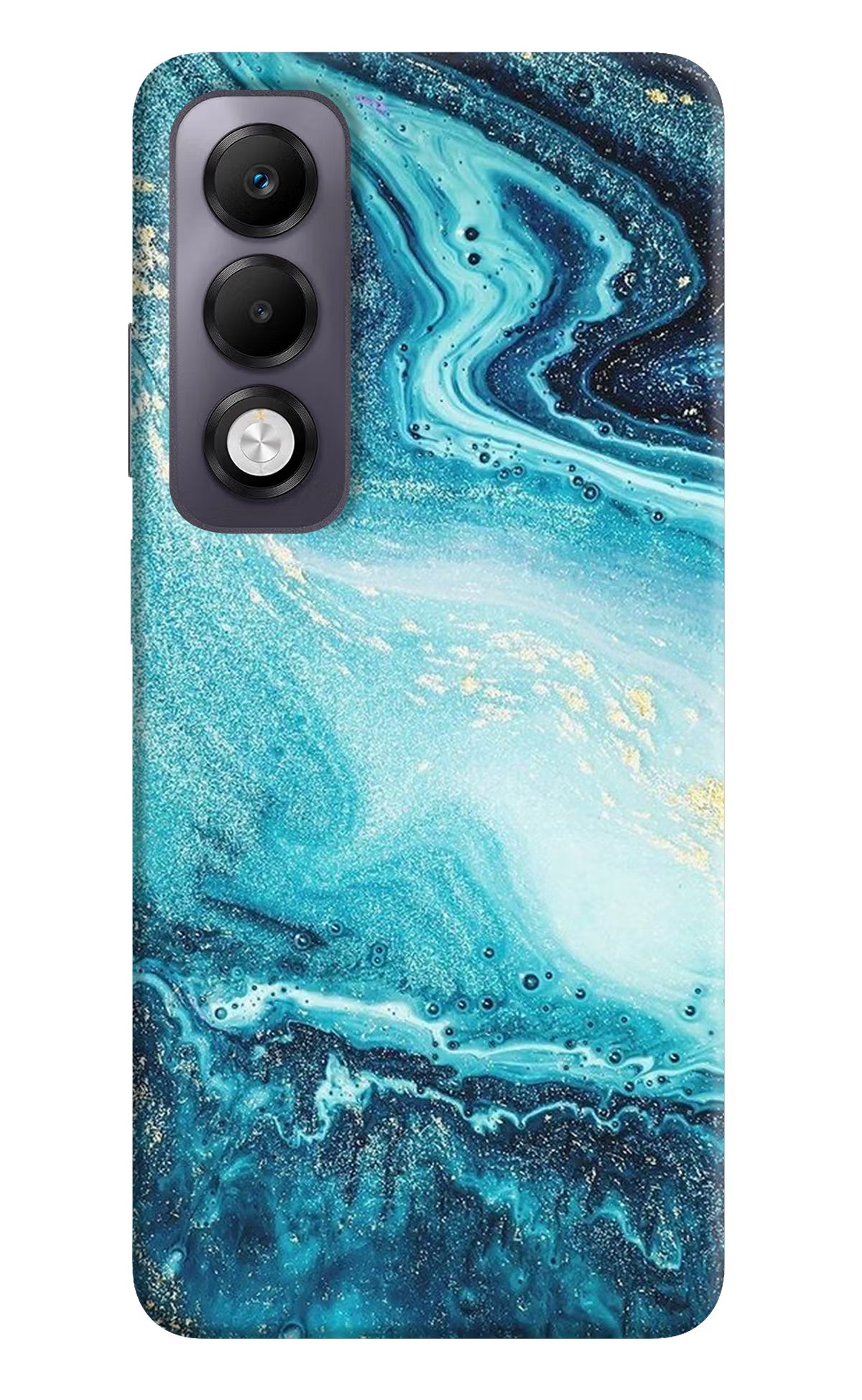 Blue Glitter Marble Oppo K13x Back Cover - Blue Glitter Marble Oppo K13x Back Cover Blue Glitter Marble Oppo K13x Back Cover