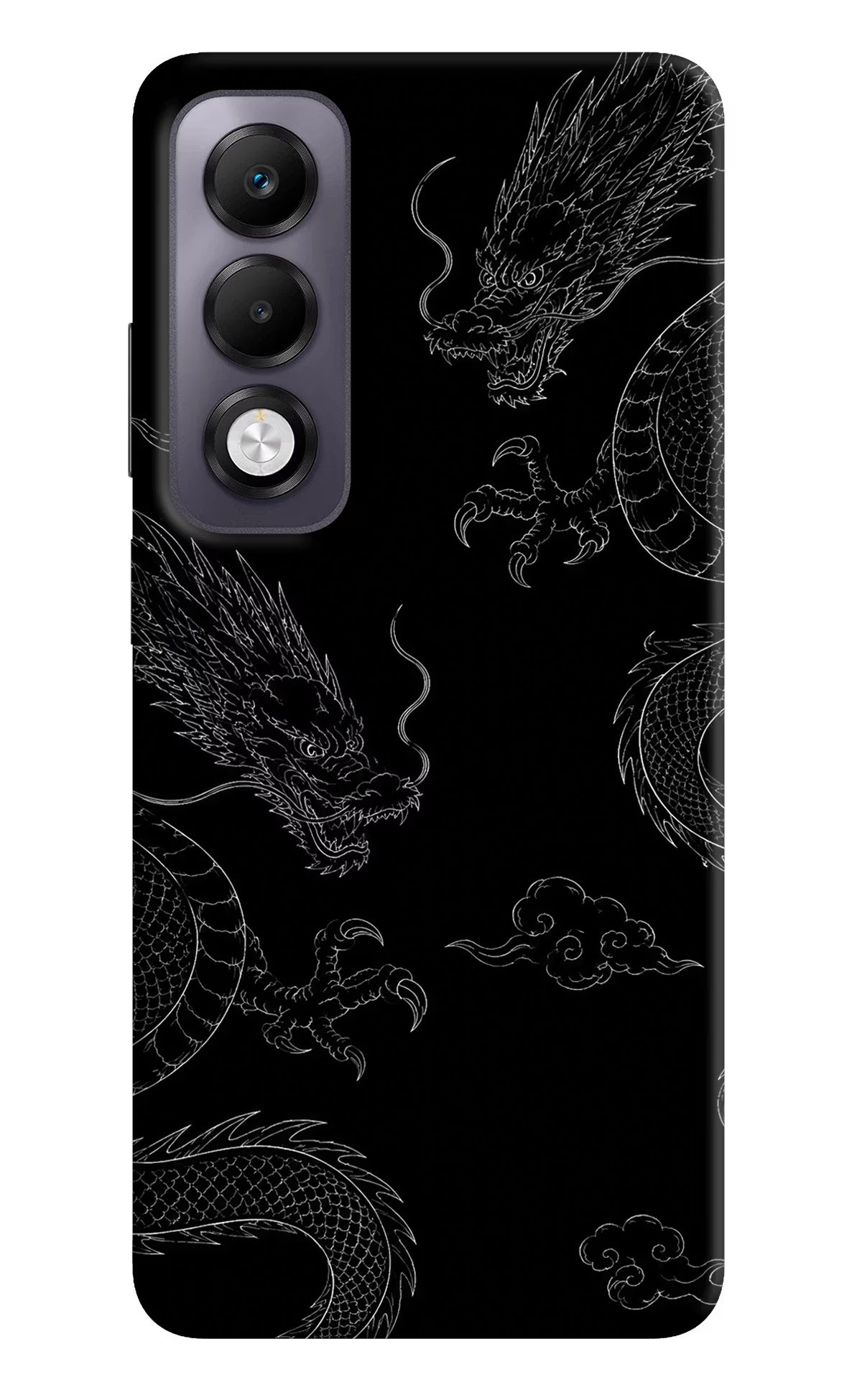 Twin Dragons Oppo K13x Back Cover - Twin Dragons Oppo K13x Hard Case Back Cover by Casekaro Twin Dragons Oppo K13x Hard Case Back Cover by Casekaro