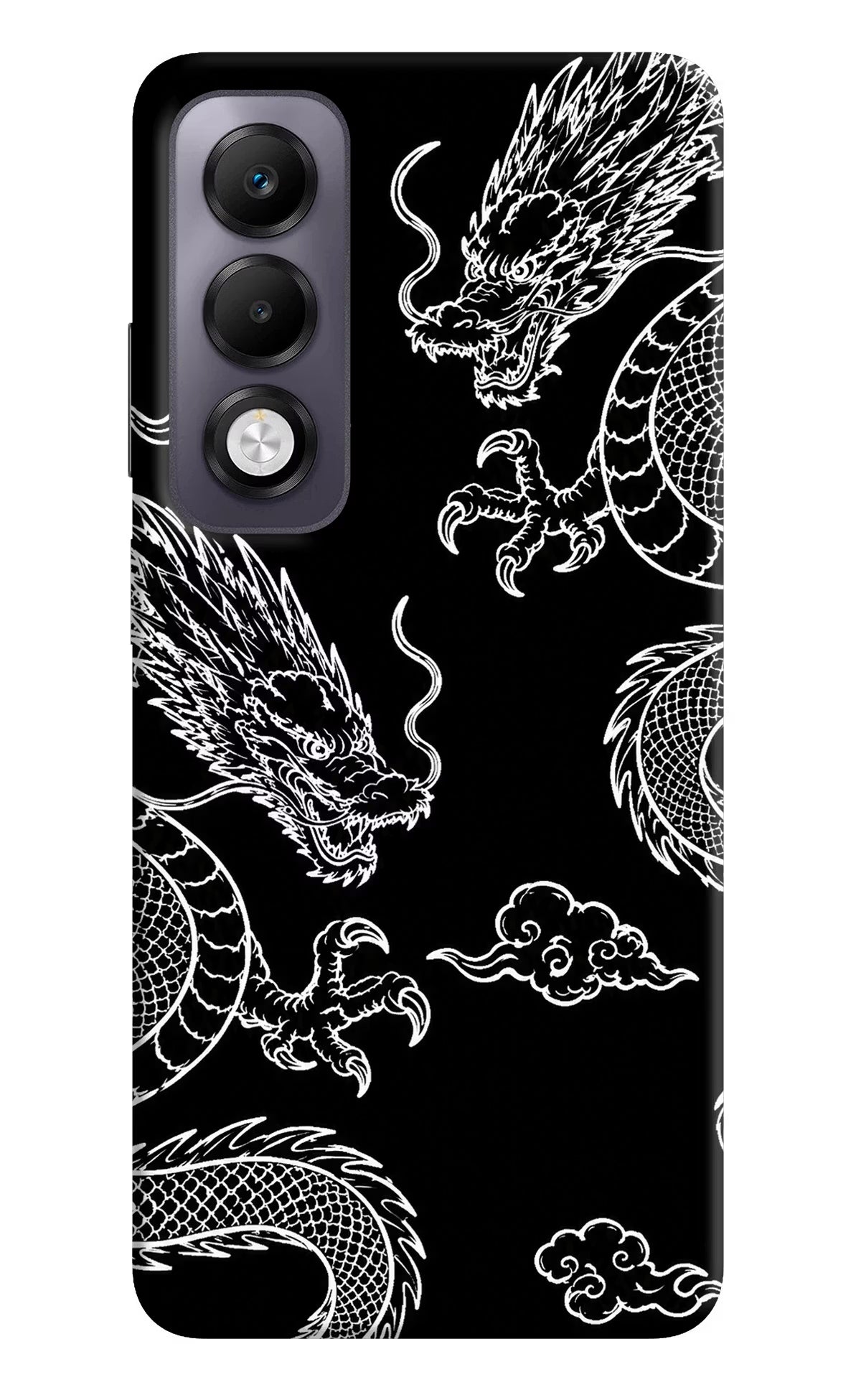 Twin Dragons Oppo K13x Back Cover - Twin Dragons Oppo K13x Hard Case Back Cover by Casekaro Twin Dragons Oppo K13x Hard Case Back Cover by Casekaro