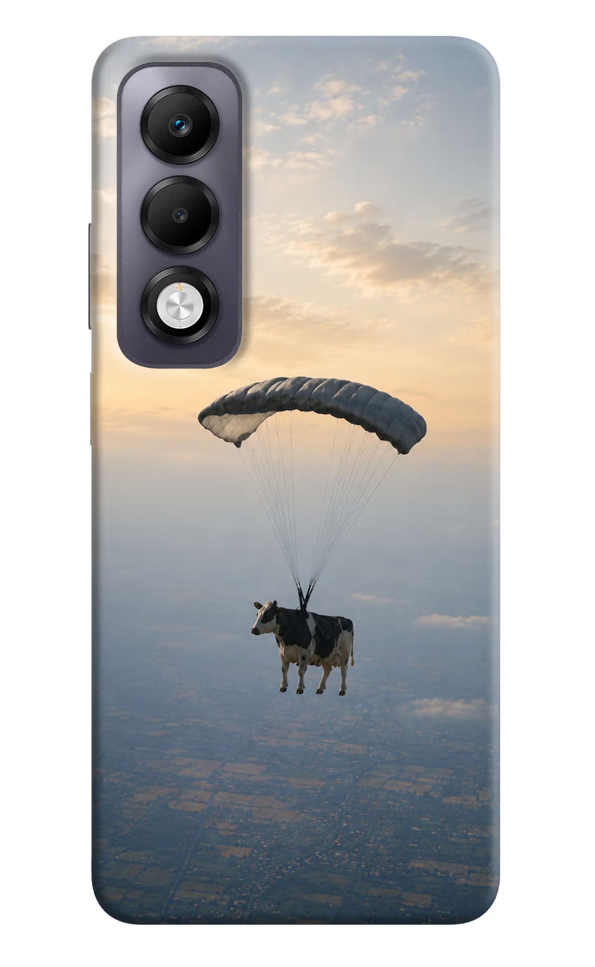 Skydiving Cow Oppo K13x Back Cover - Skydiving Cow Oppo K13x Back Cover Skydiving Cow Oppo K13x Back Cover