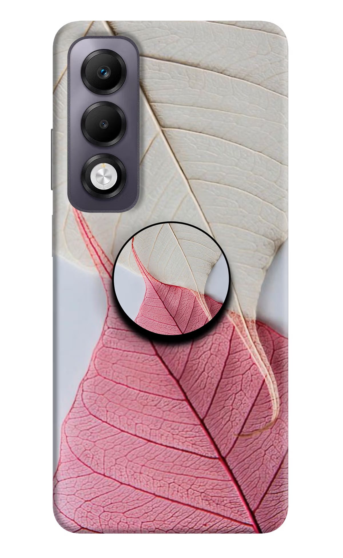 White Pink Leaf Oppo K13x Pop Case - White Pink Leaf Oppo K13x Pop Case White Pink Leaf Oppo K13x Pop Case