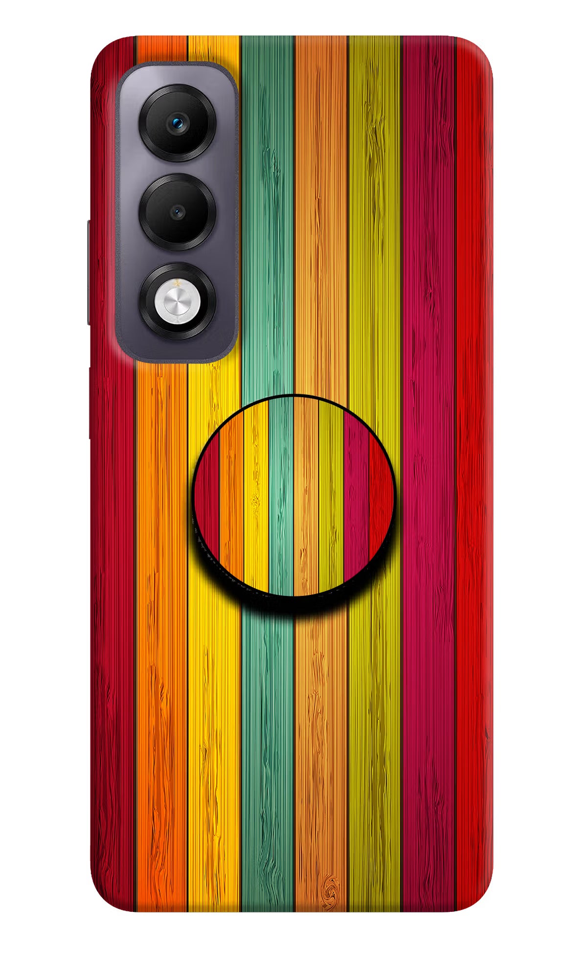 Multicolor Wooden Oppo K13x Pop Case - Multicolor Wooden Oppo K13x Pop Case Multicolor Wooden Oppo K13x Pop Case