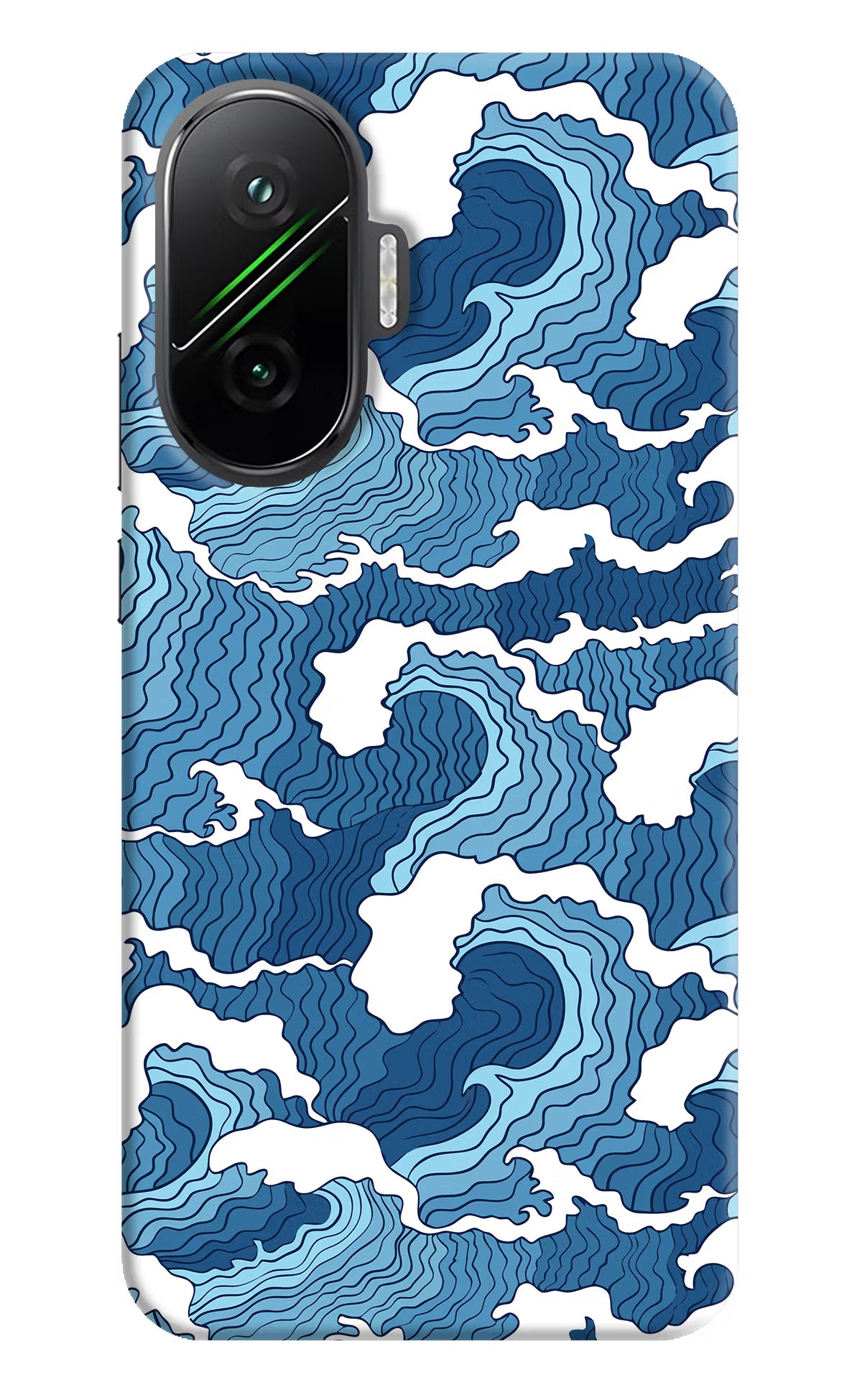 Blue Waves Poco F7 5G Back Cover - Blue Waves Poco F7 5G Back Cover Blue Waves Poco F7 5G Back Cover