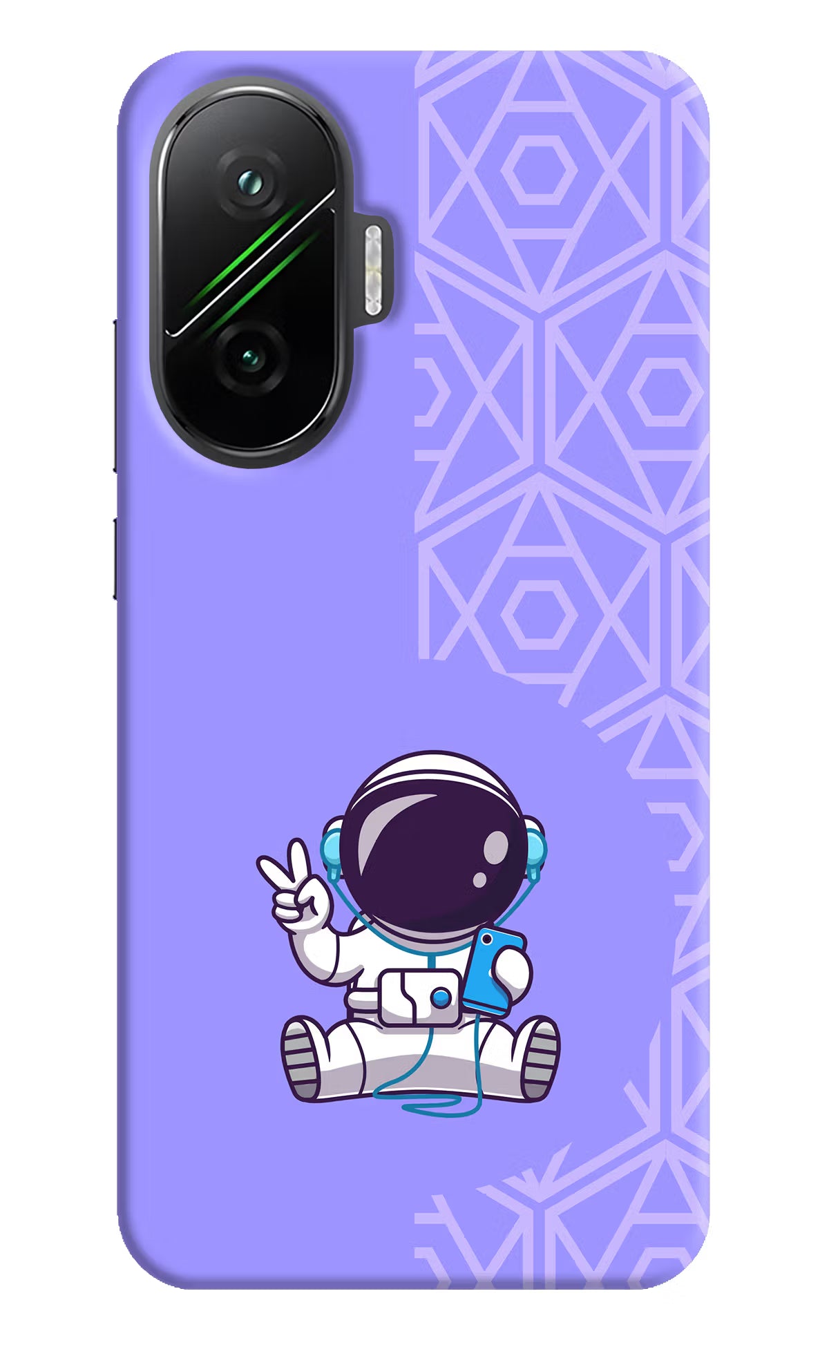 Cute Astronaut Chilling Poco F7 5G Back Cover - Cute Astronaut Chilling Poco F7 5G Back Cover Cute Astronaut Chilling Poco F7 5G Back Cover