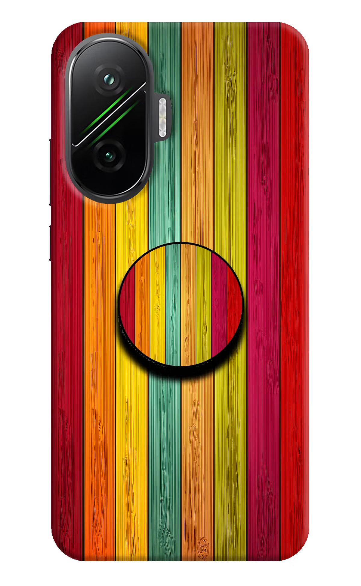 Multicolor Wooden Poco F7 5G Pop Case - Multicolor Wooden Poco F7 5G Pop Case Multicolor Wooden Poco F7 5G Pop Case