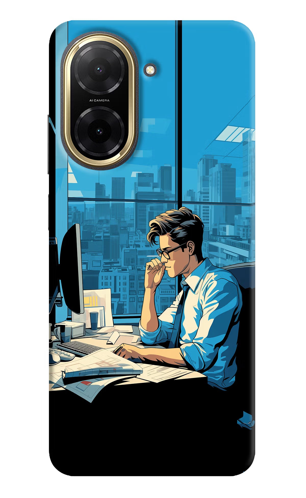 Focused Hustler (AI Generated) Redmi A5 Back Cover - Focused Hustler (AI Generated) Redmi A5 Back Cover Focused Hustler (AI Generated) Redmi A5 Back Cover