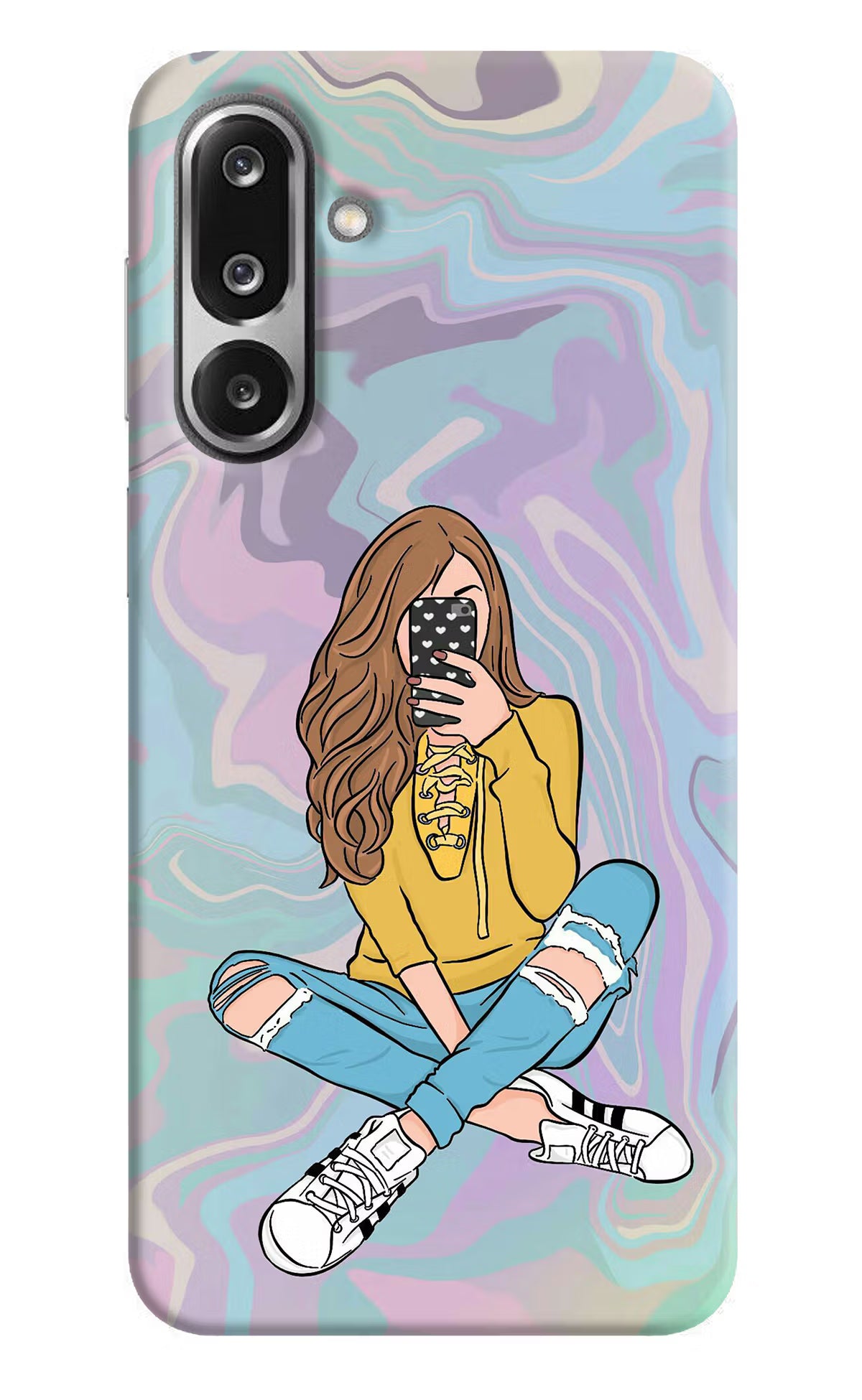 Selfie Girl Samsung F36 5G Back Cover - Selfie Girl Samsung F36 5G Back Cover Selfie Girl Samsung F36 5G Back Cover