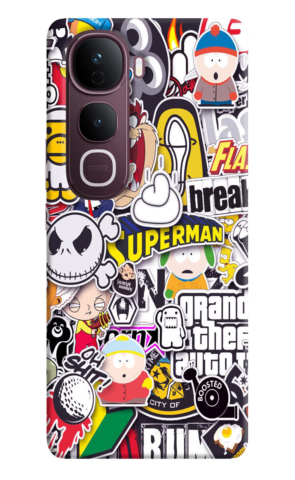 Sticker Bomb Vivo Y400 Pro 5G Back Cover - Sticker Bomb Vivo Y400 Pro 5G Back Cover Sticker Bomb Vivo Y400 Pro 5G Back Cover