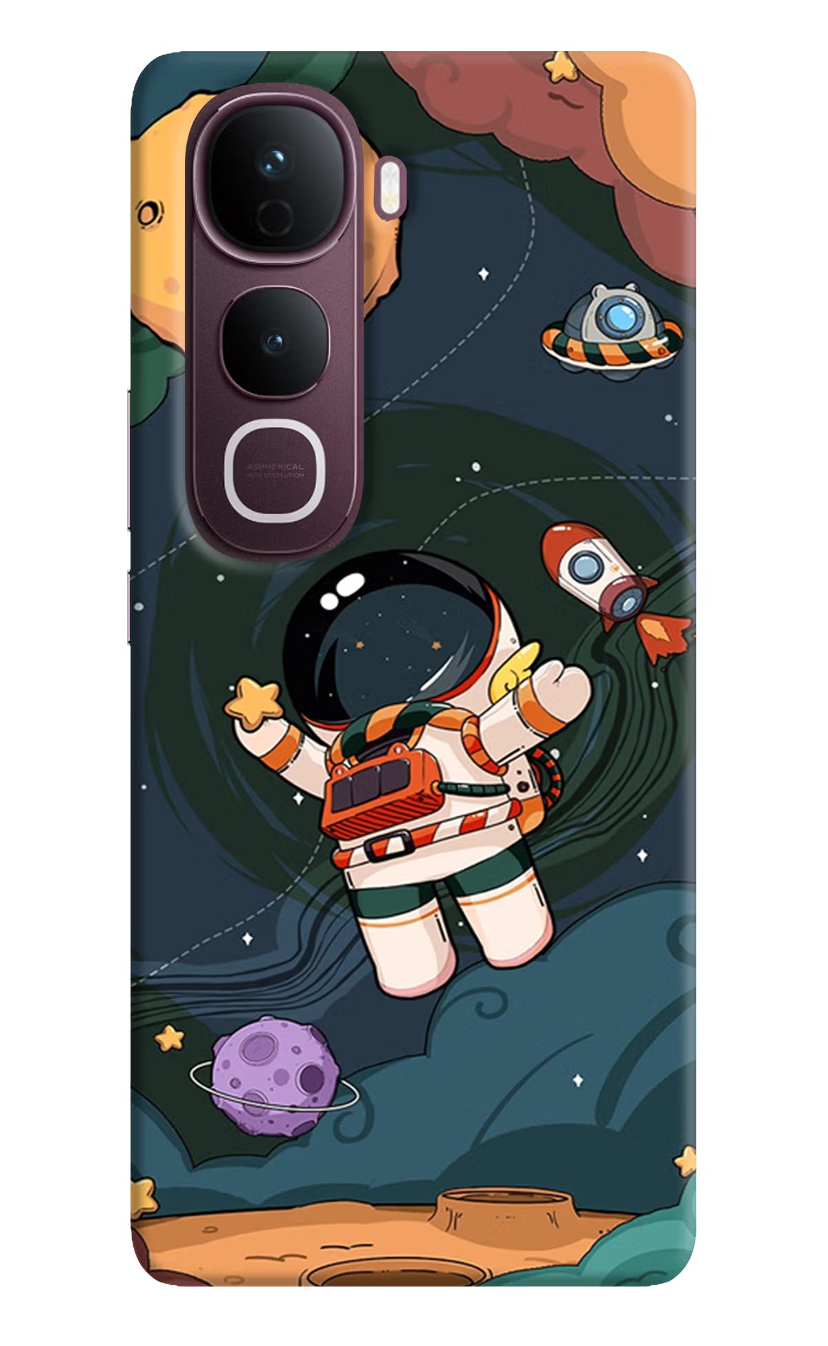 Cartoon Astronaut Vivo Y400 Pro 5G Back Cover - Cartoon Astronaut Vivo Y400 Pro 5G Back Cover Cartoon Astronaut Vivo Y400 Pro 5G Back Cover
